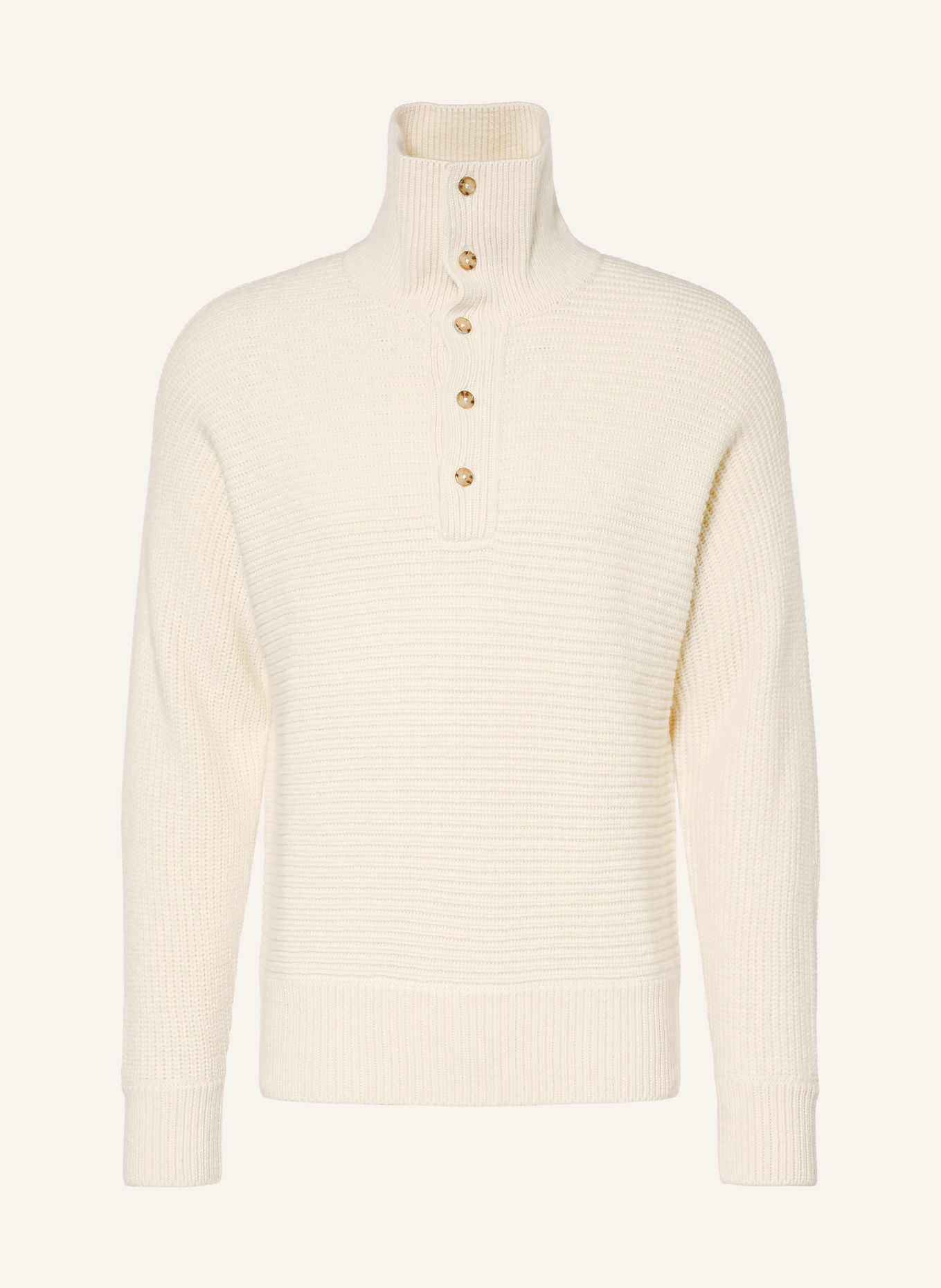 BOSS Half-zip sweater FRANCO: ECRU