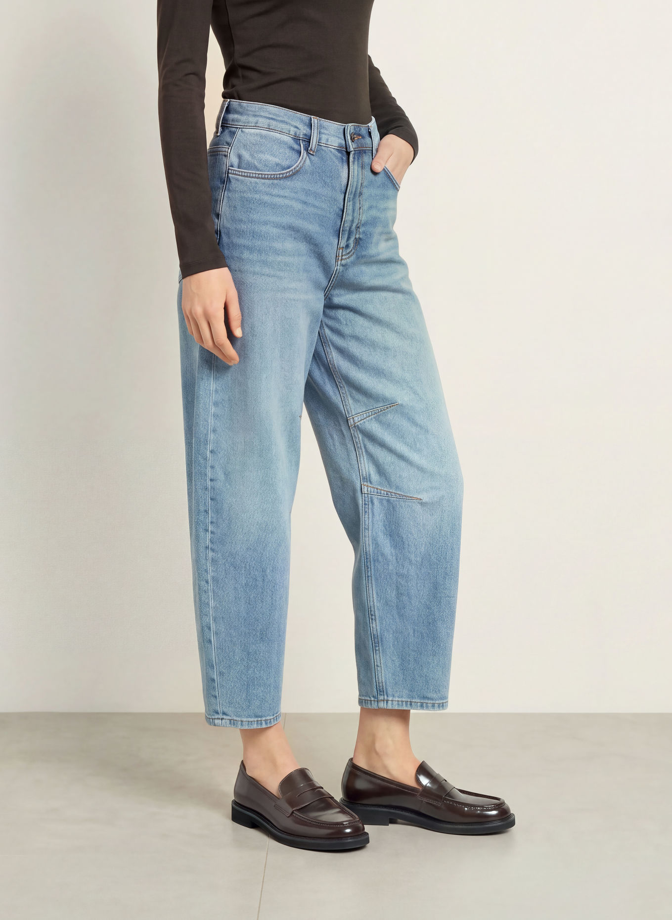 10DAYS Barrel Jeans: 1225 Blue Denim