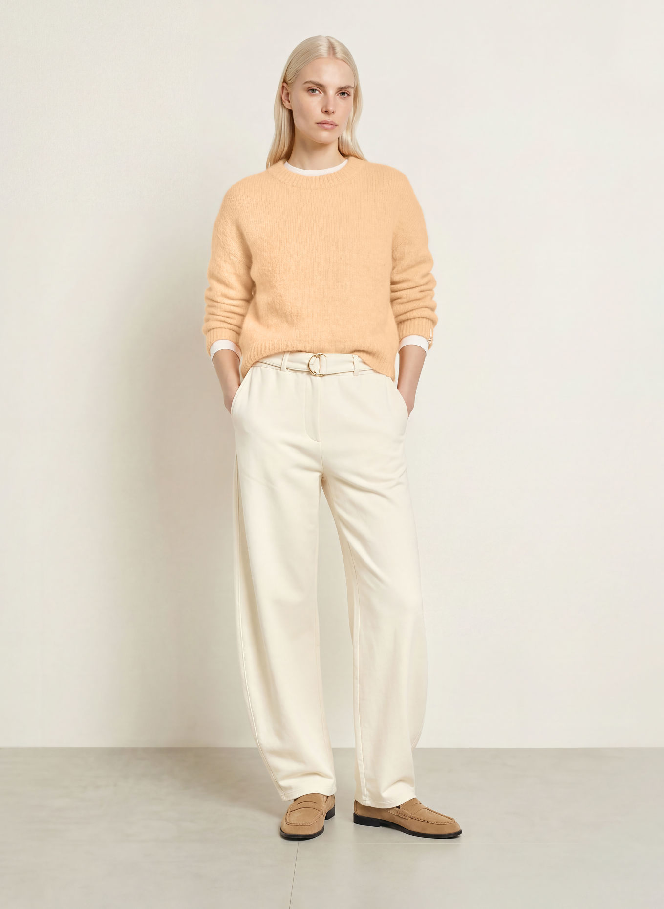 10DAYS Sweter z alpaki: JASNOPOMARAŃCZOWY