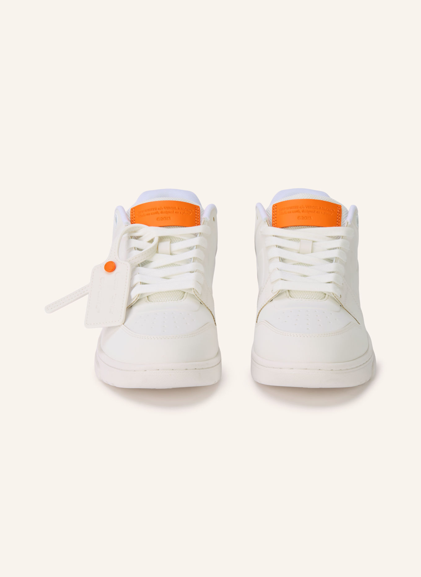 Off-White Sneakersy OUT OF OFFICE: BIAŁY / JASKRAWY POMARAŃCZOWY