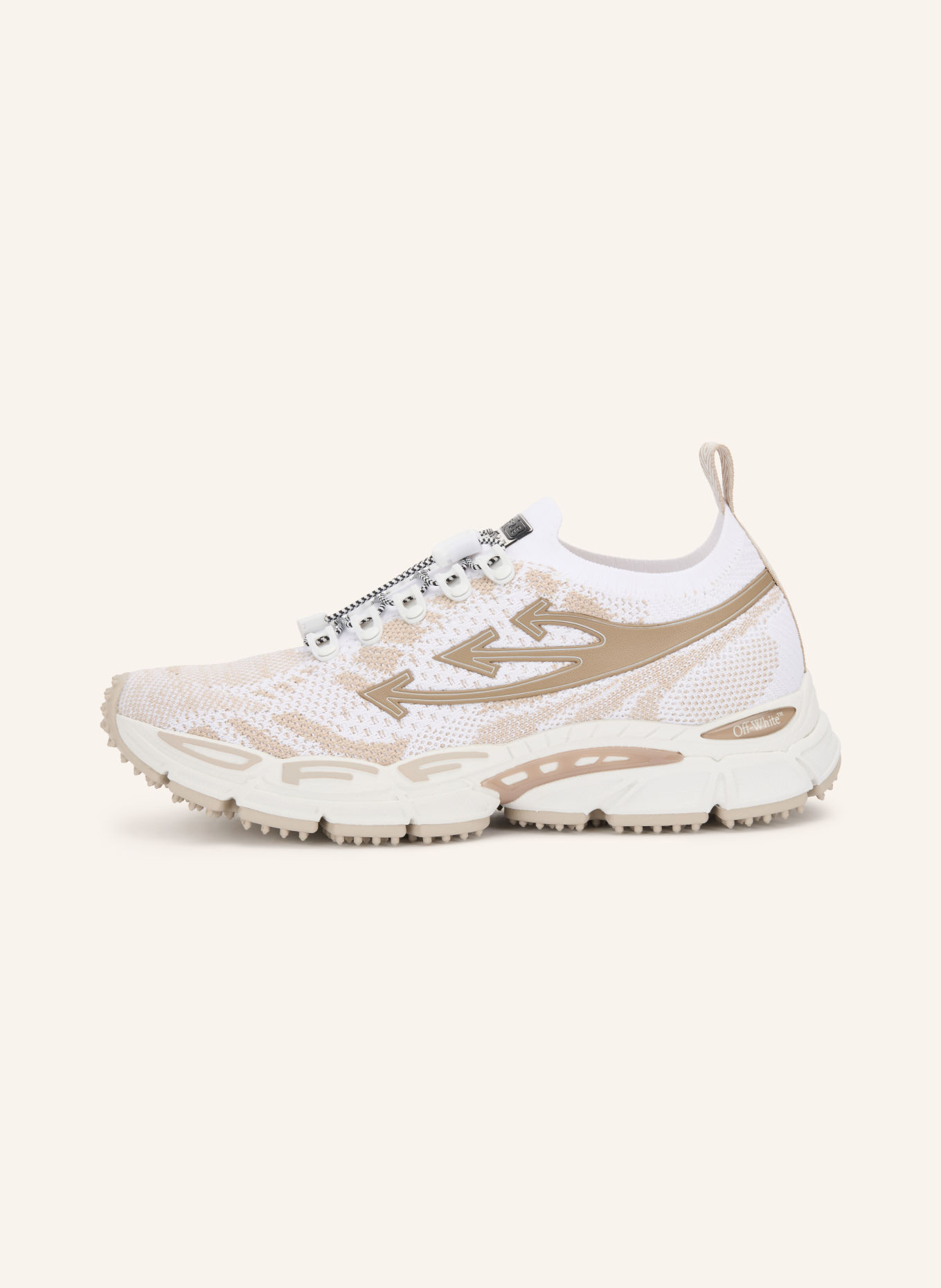 Off-White Sneakersy BE RIGHT BACK: BIAŁY / BEŻOWY / SZAROBRĄZOWY
