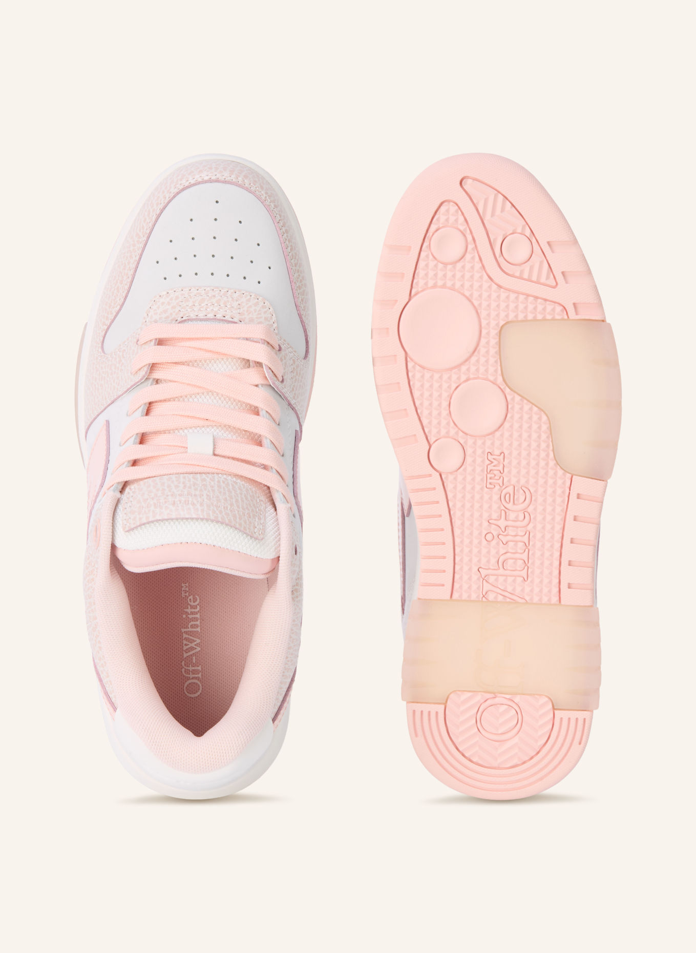 Off-White Sneakersy OUT OF OFFICE: BIAŁY / RÓŻOWY