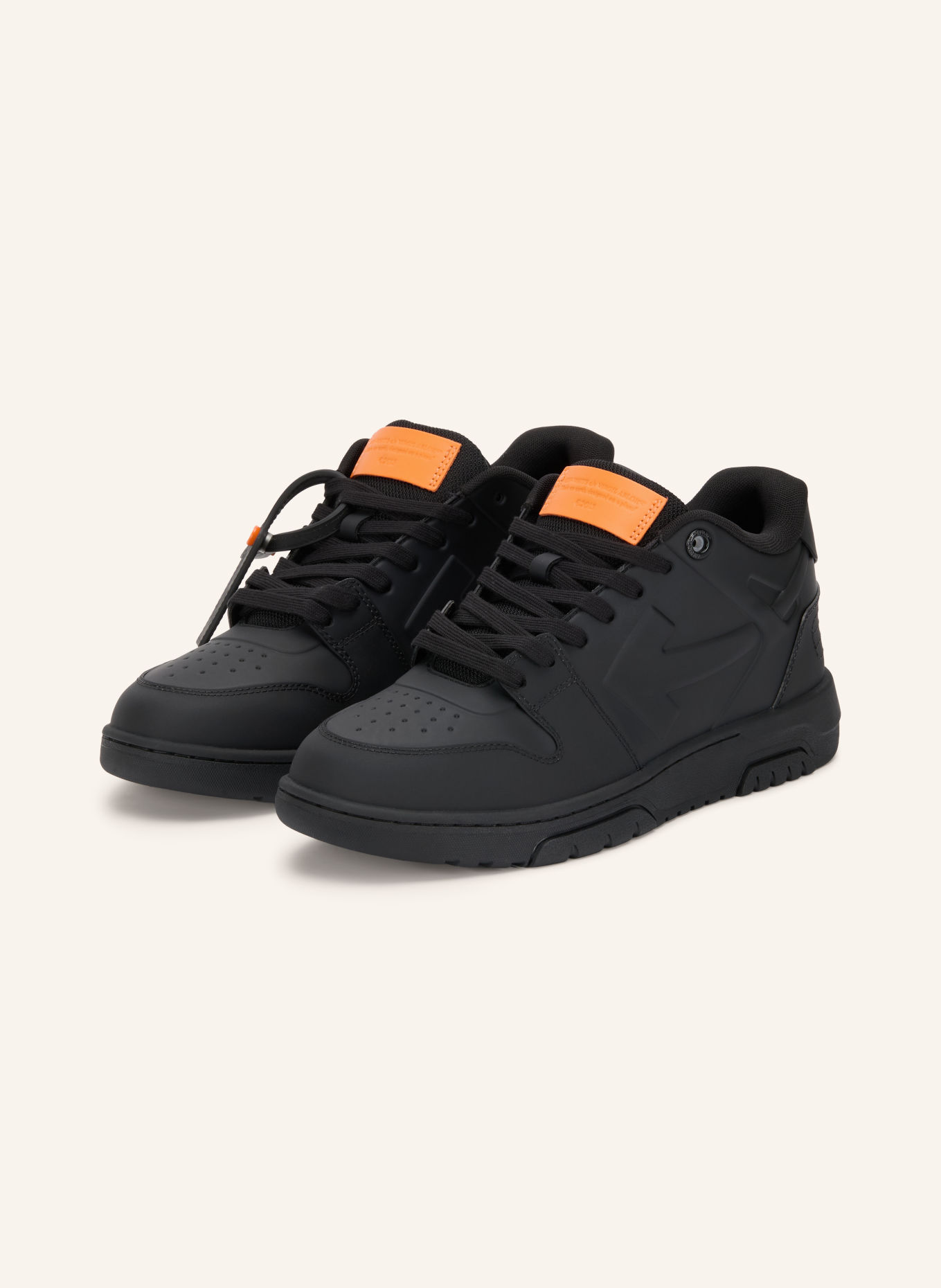 Off-White Sneakersy OUT OF OFFICE: CZARNY / JASKRAWY POMARAŃCZOWY
