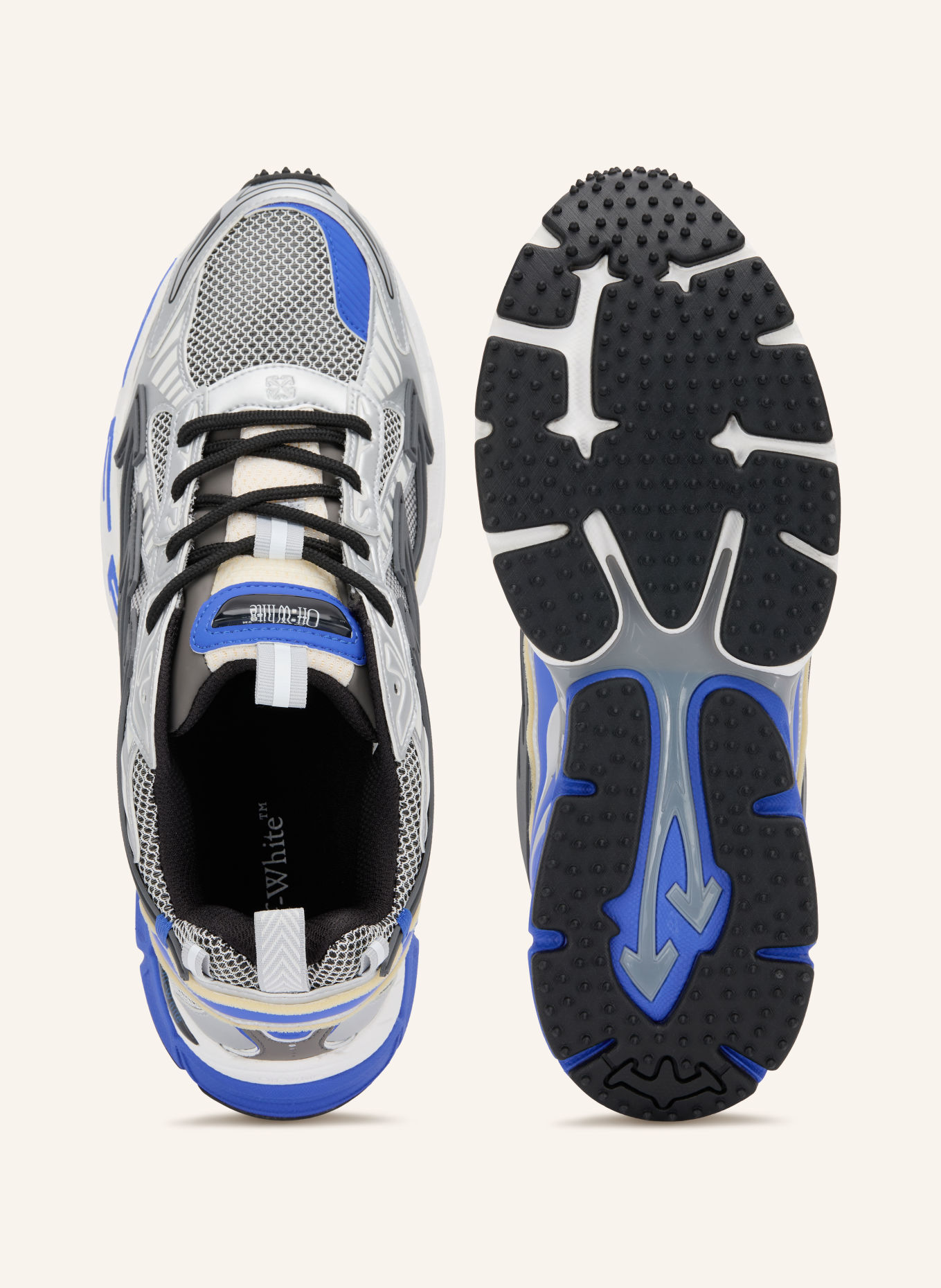 Off-White Sneakersy BE RIGHT BACK: JASNOCZARY / CZIEMNOSZARY / NIEBIESKI