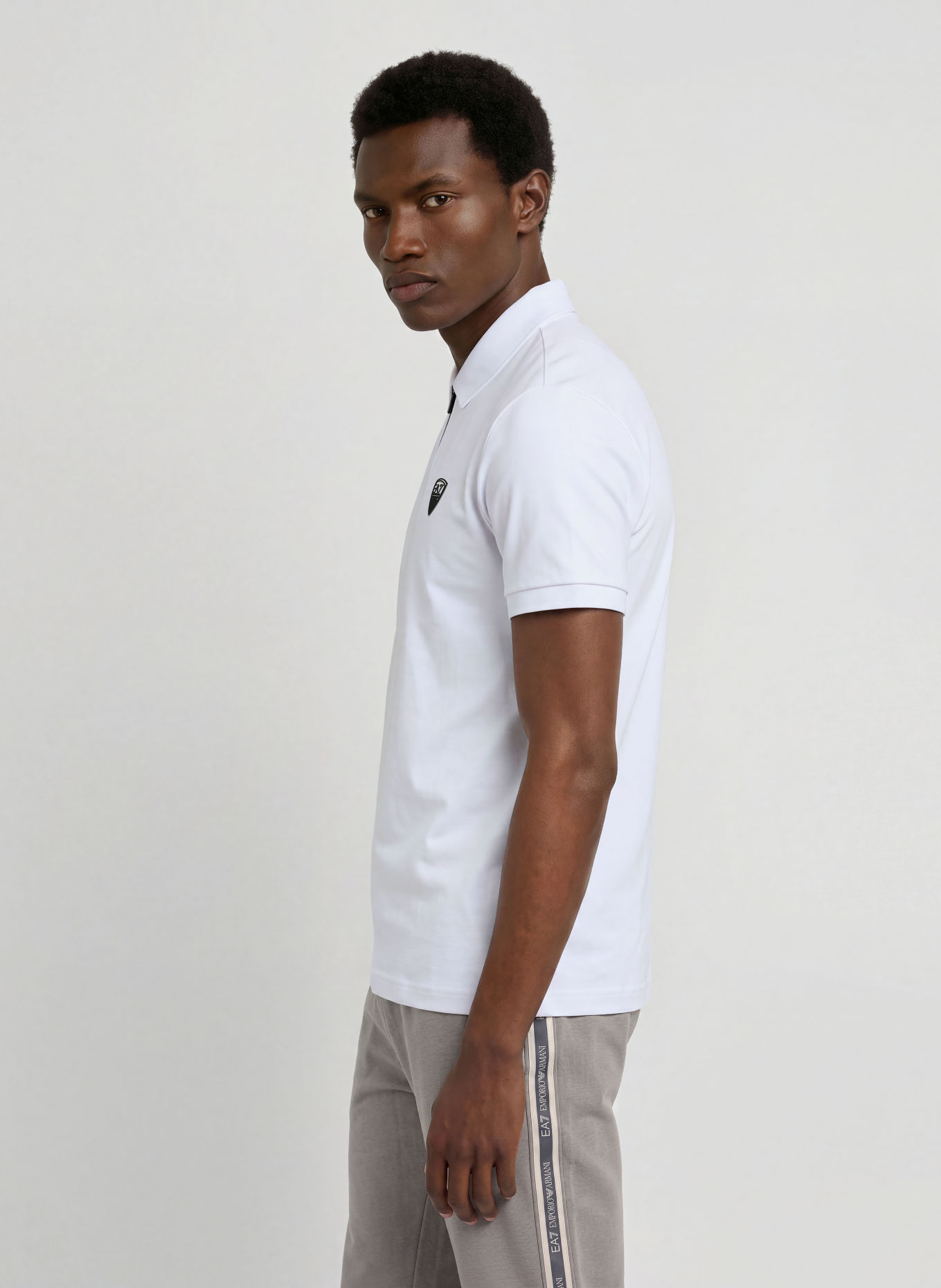 EA7 EMPORIO ARMANI Jersey-poloshirt TRAIN: WIT