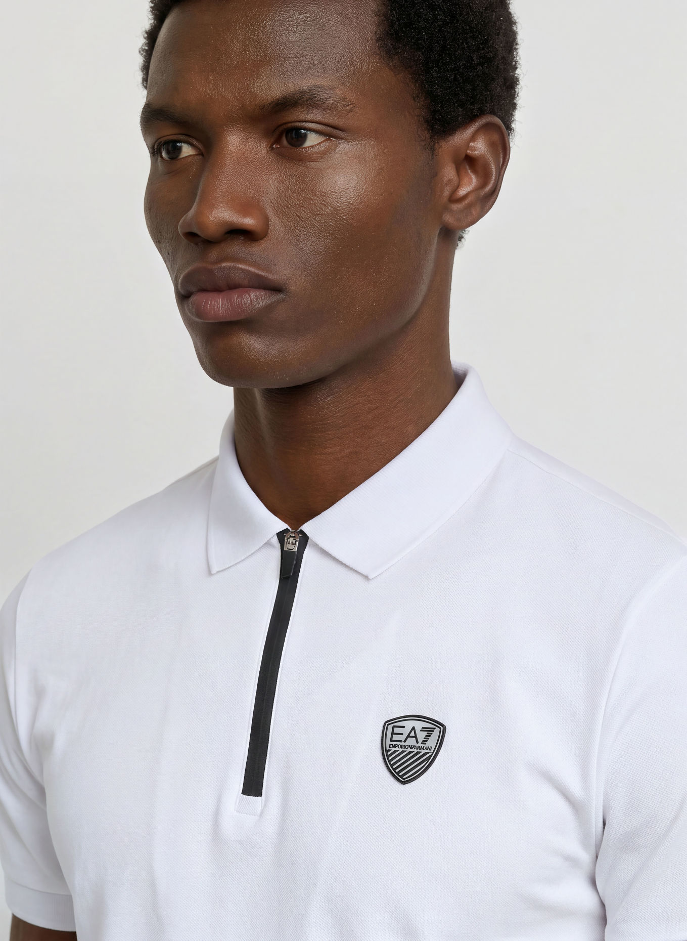 EA7 EMPORIO ARMANI Jersey-poloshirt TRAIN: WIT