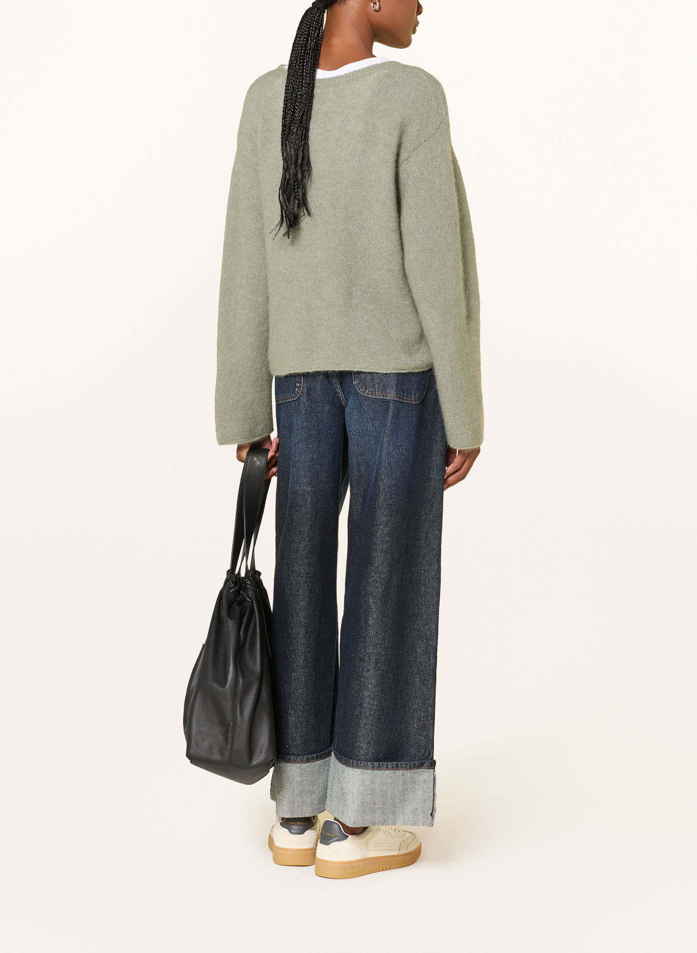 American Vintage VITOW Sweater with Alpaca: KHAKI