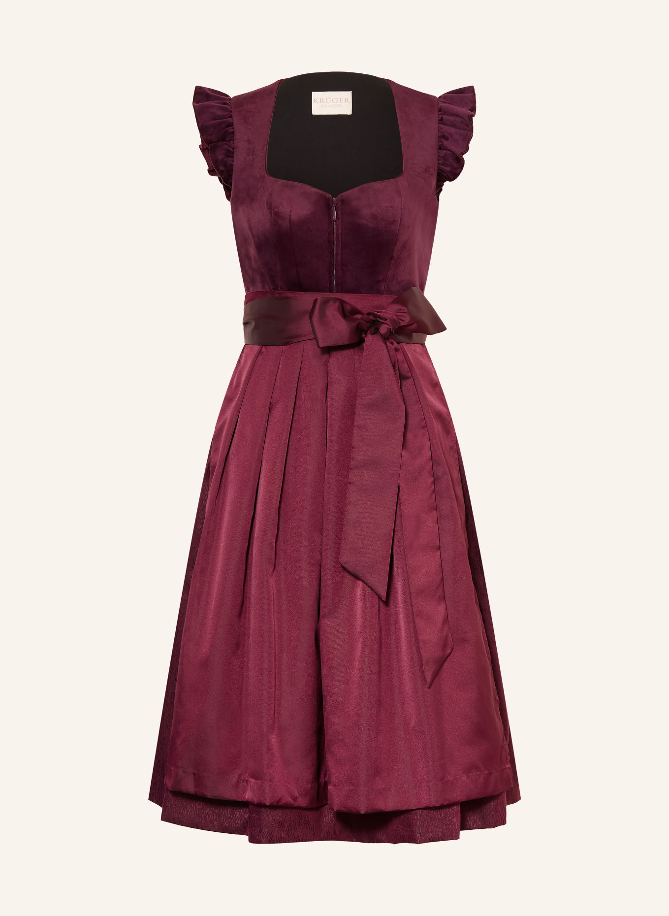 KRÜGER Dirndl HEDA: DUNKELLILA / FUCHSIA