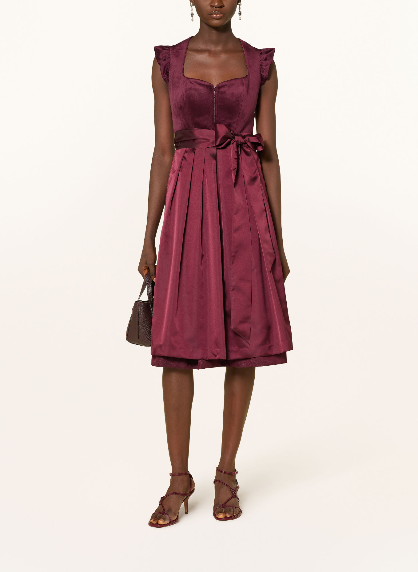 KRÜGER Dirndl HEDA: DUNKELLILA / FUCHSIA