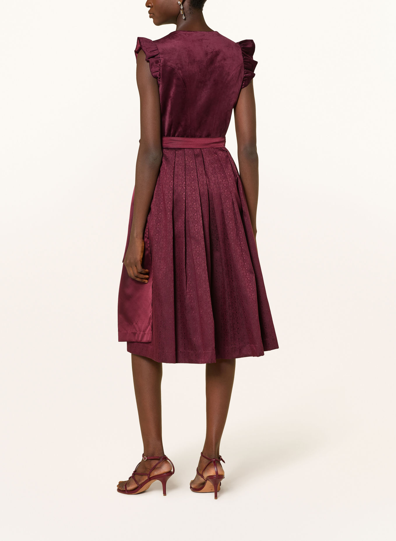 KRÜGER Dirndl HEDA: DUNKELLILA / FUCHSIA