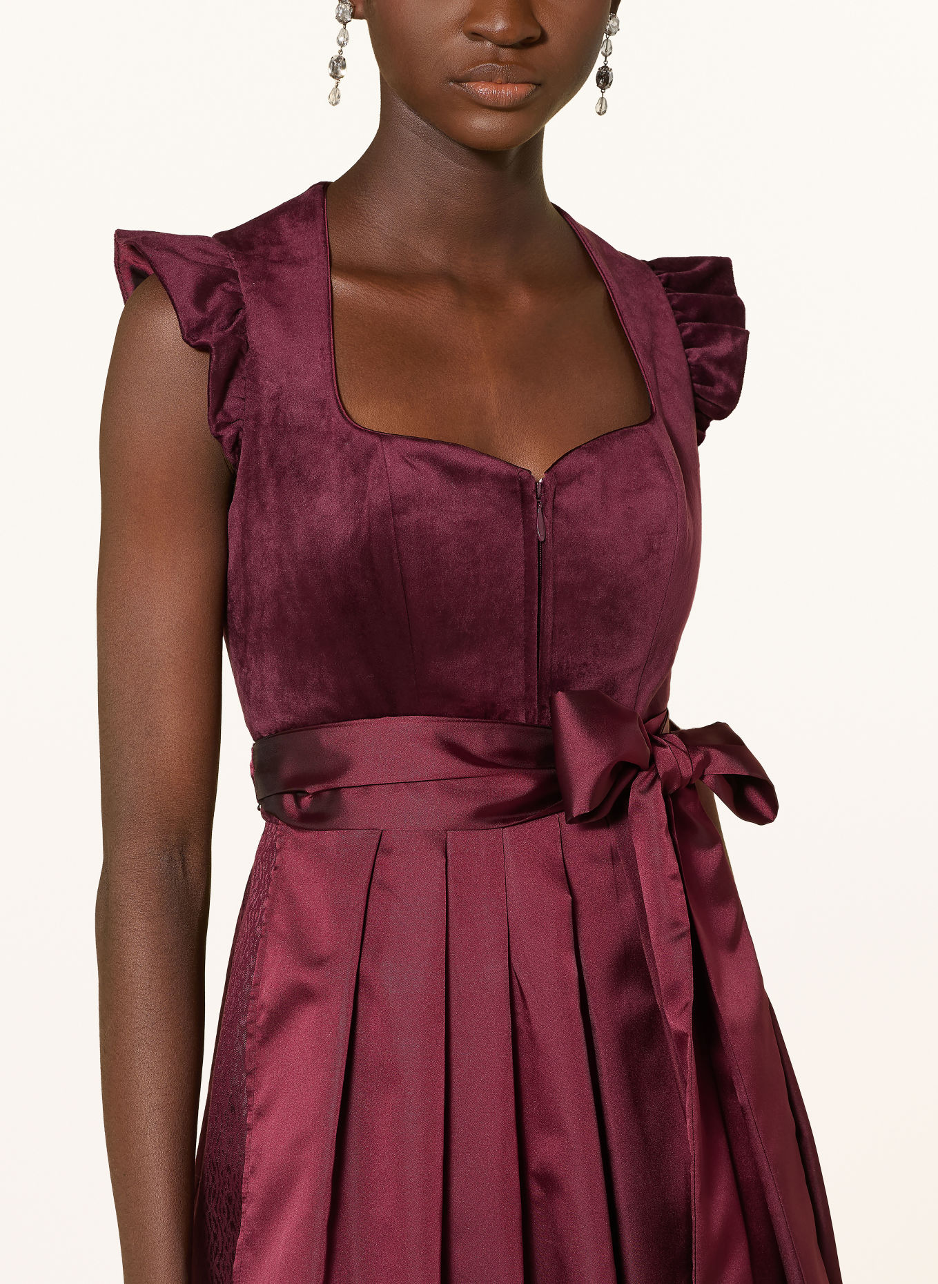 KRÜGER Dirndl HEDA: DUNKELLILA / FUCHSIA