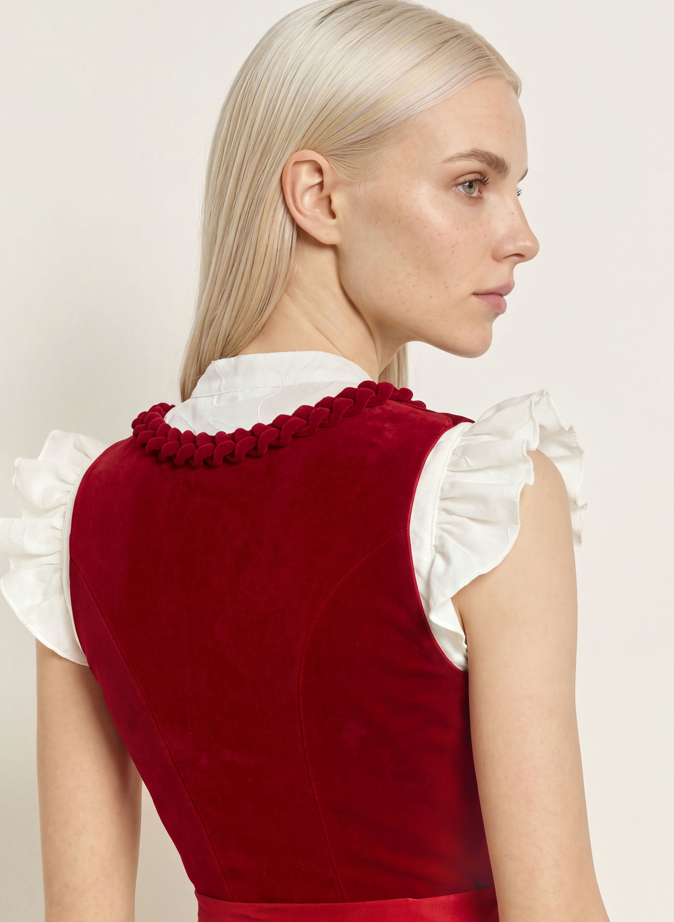 KRÜGER Dirndl YLINA: DUNKELROT / ROT