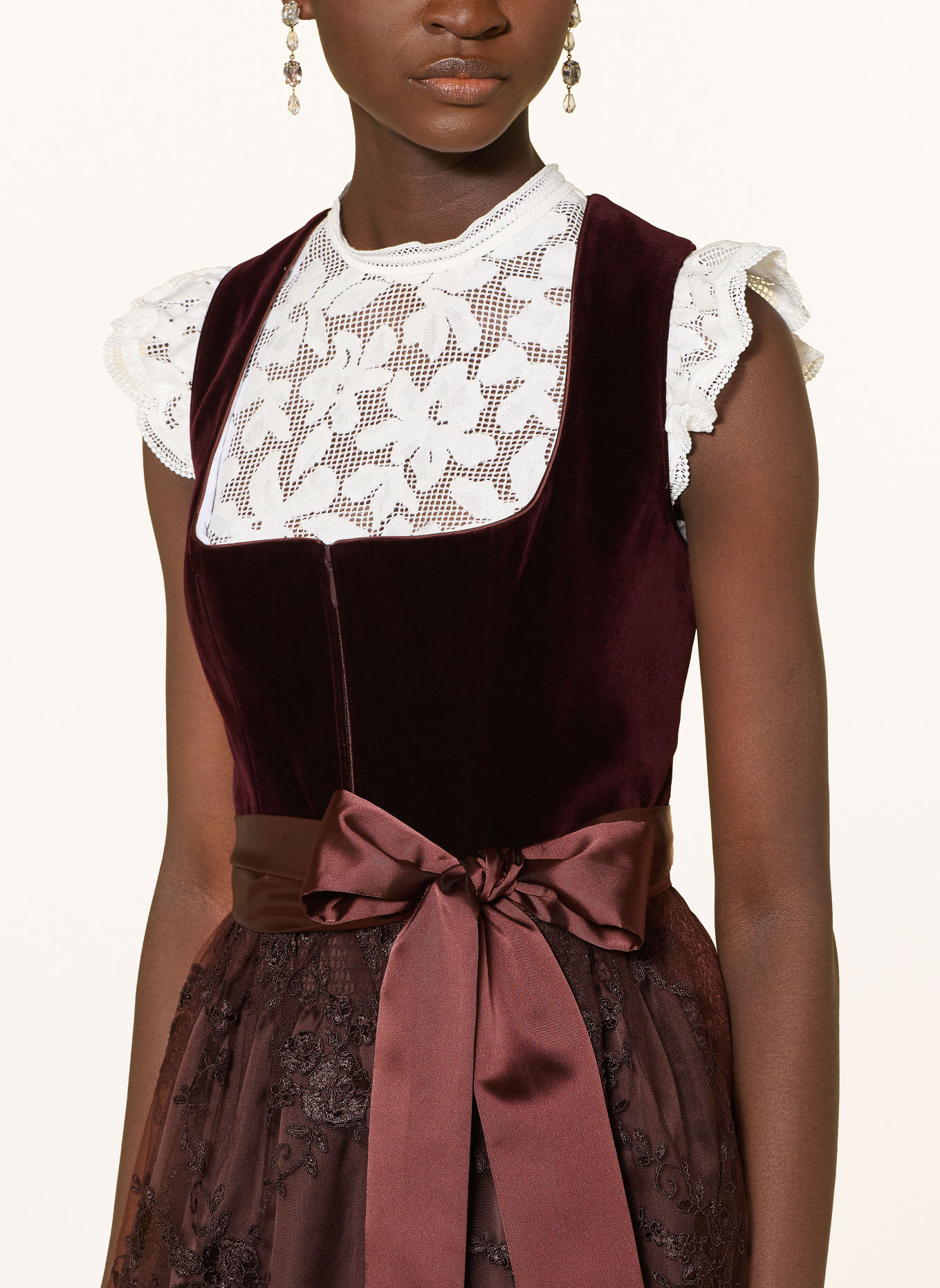 KRÜGER Dirndl TANYA: DUNKELROT / DUNKELLILA