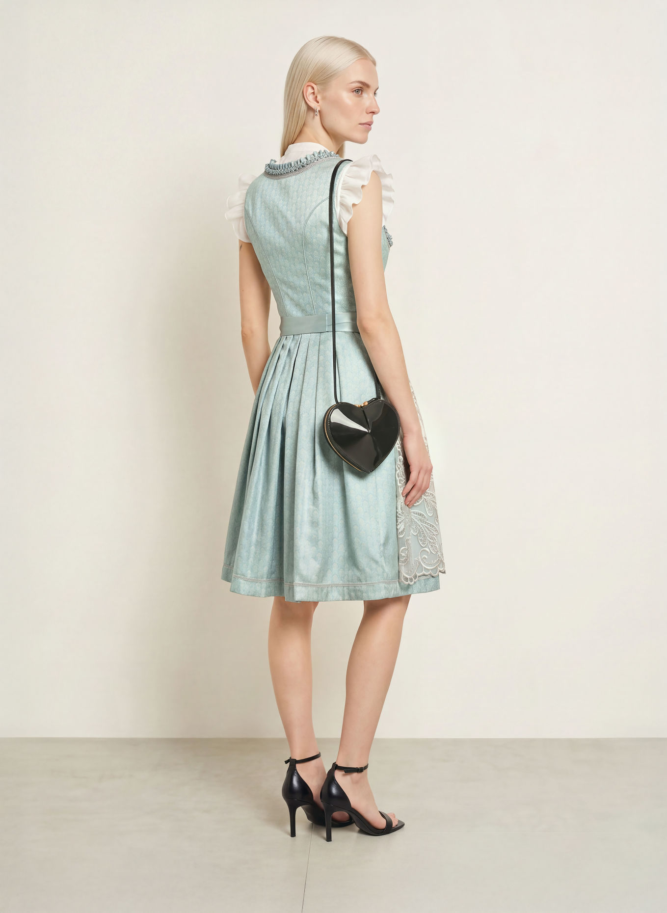 KRÜGER Dirndl LILINOE: TÜRKIS / SILBER