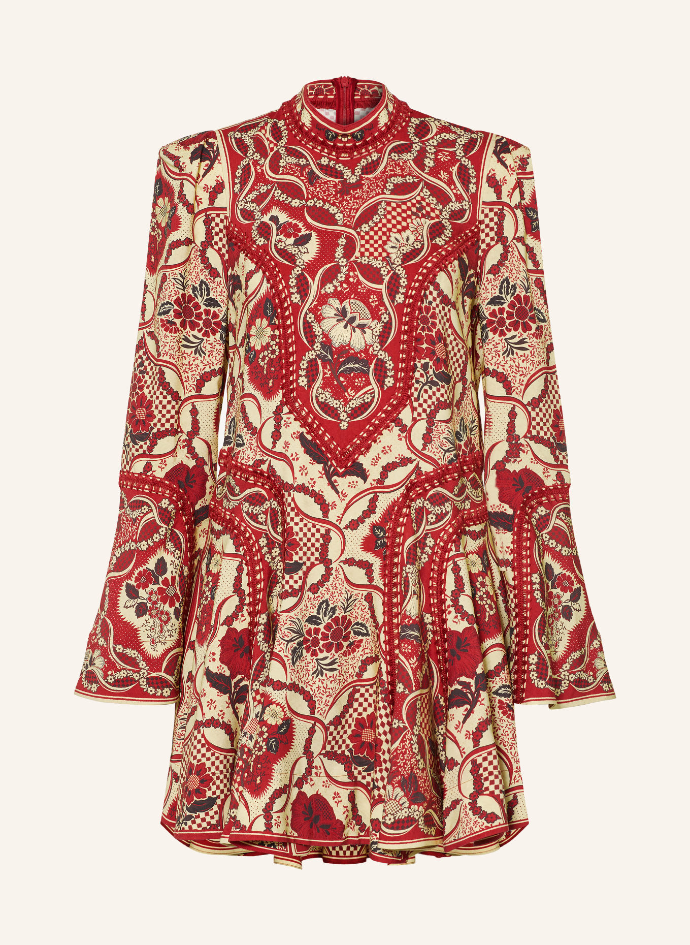 ALÉMAIS KENNY Dress: RED / LIGHT YELLOW / BLACK