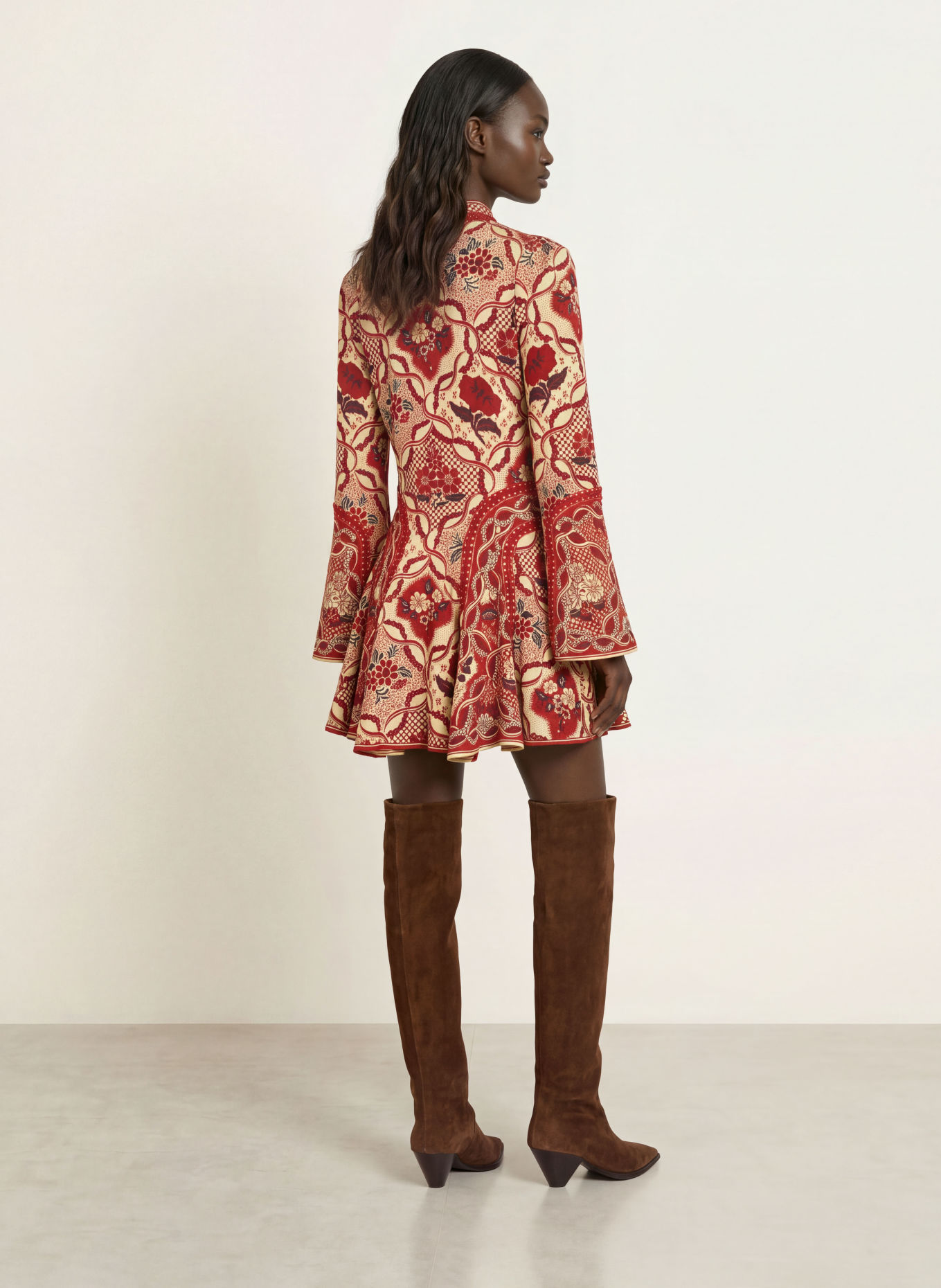 ALÉMAIS KENNY Dress: RED / LIGHT YELLOW / BLACK