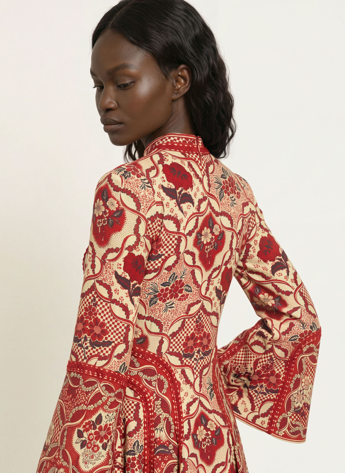 ALÉMAIS KENNY Dress: RED / LIGHT YELLOW / BLACK