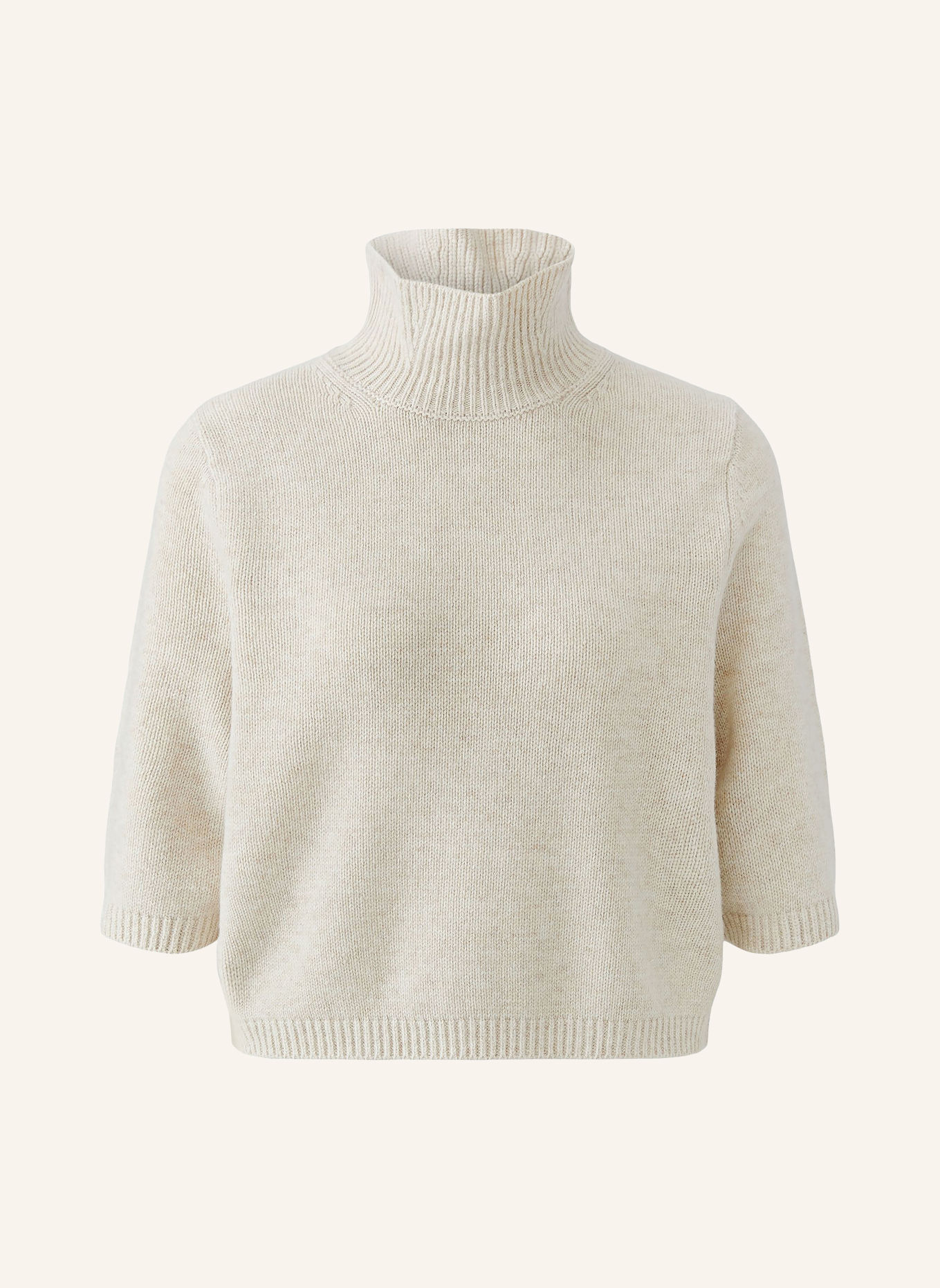 Oui Gebreid shirt: BEIGE