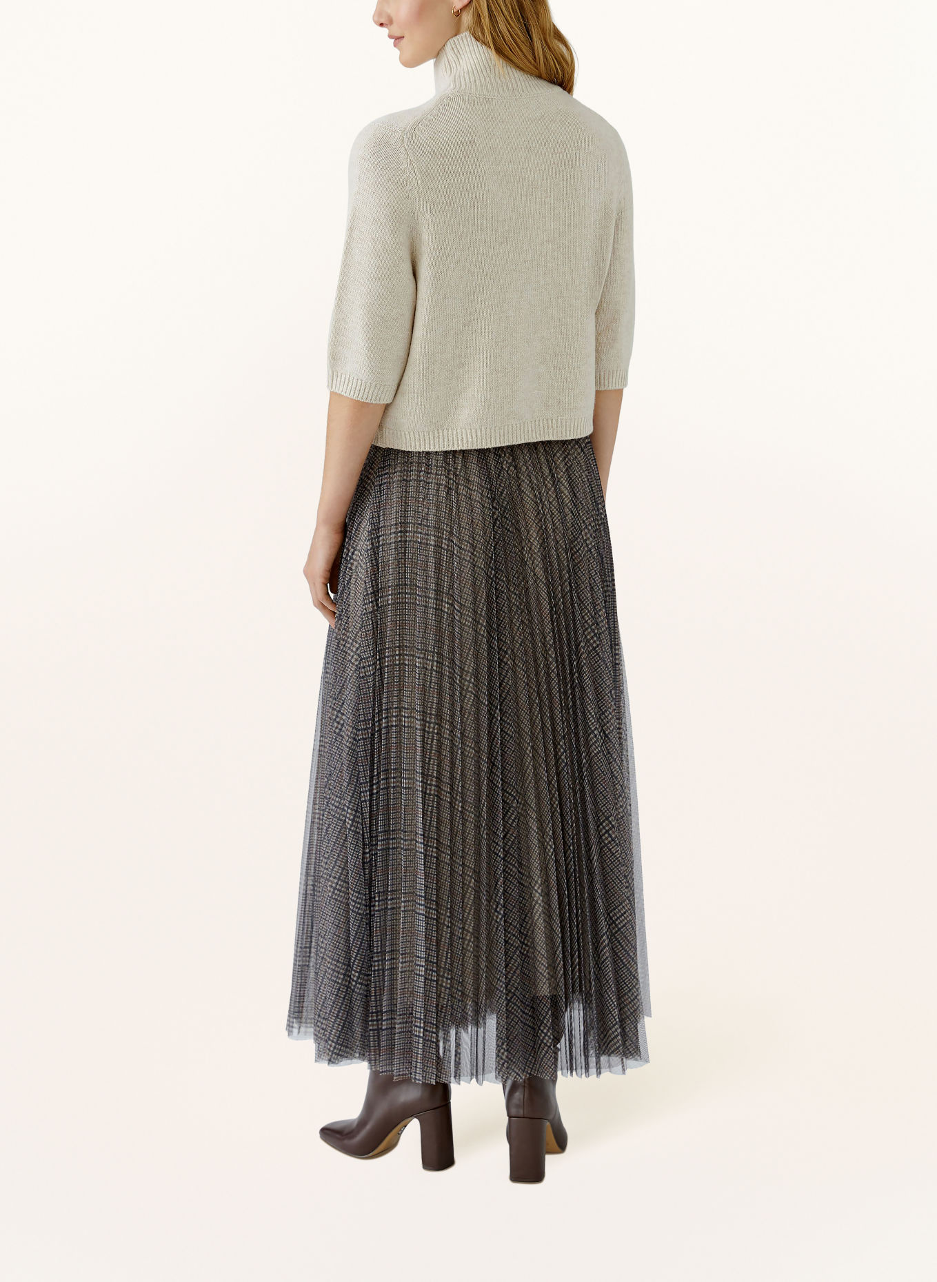 Oui Gebreid shirt: BEIGE
