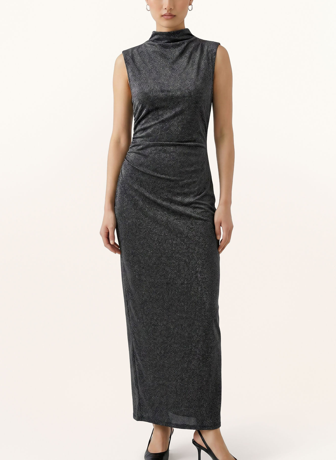 Oui Robe avec fil pailleté: ARGENT