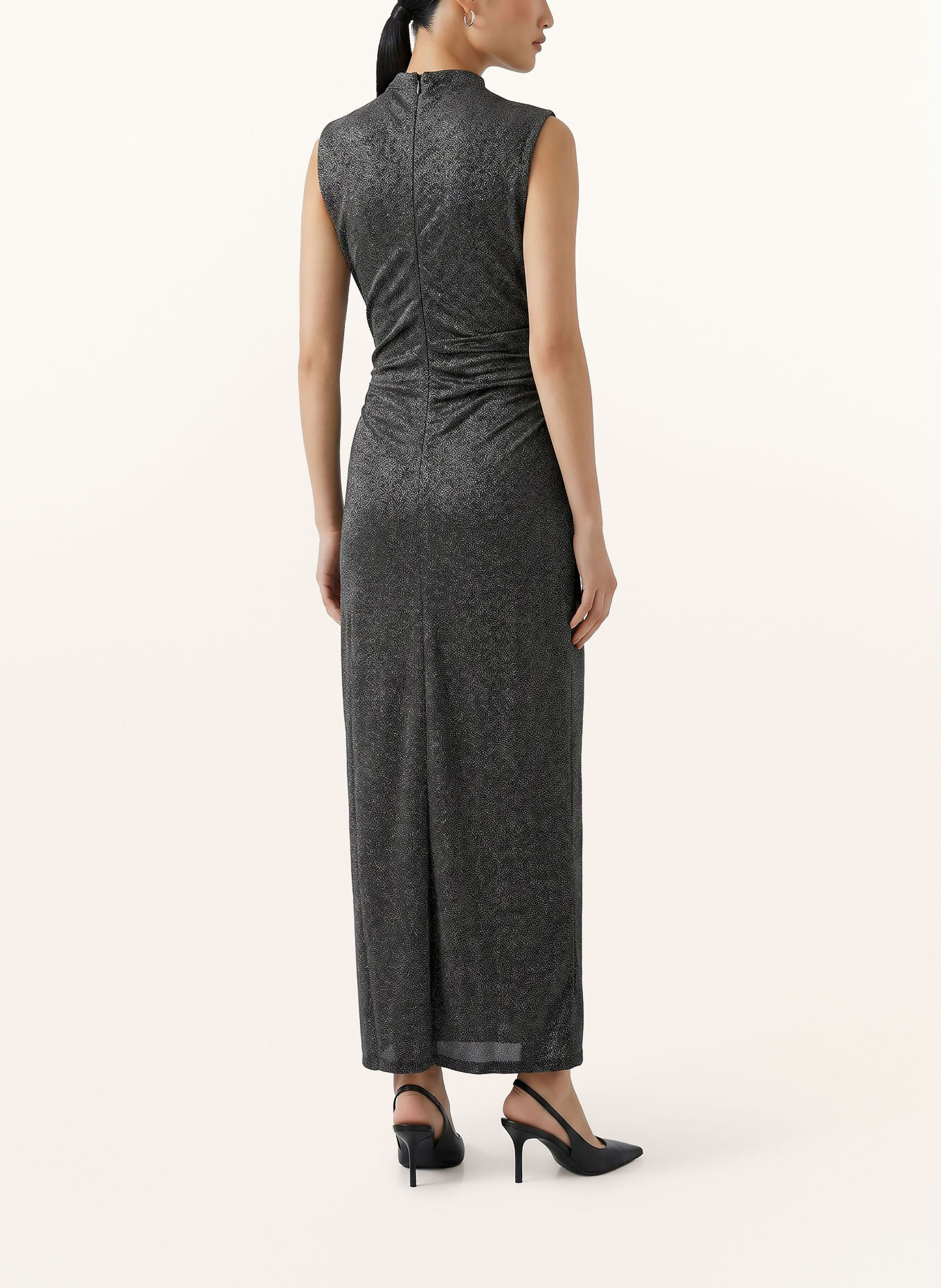 Oui Robe avec fil pailleté: ARGENT