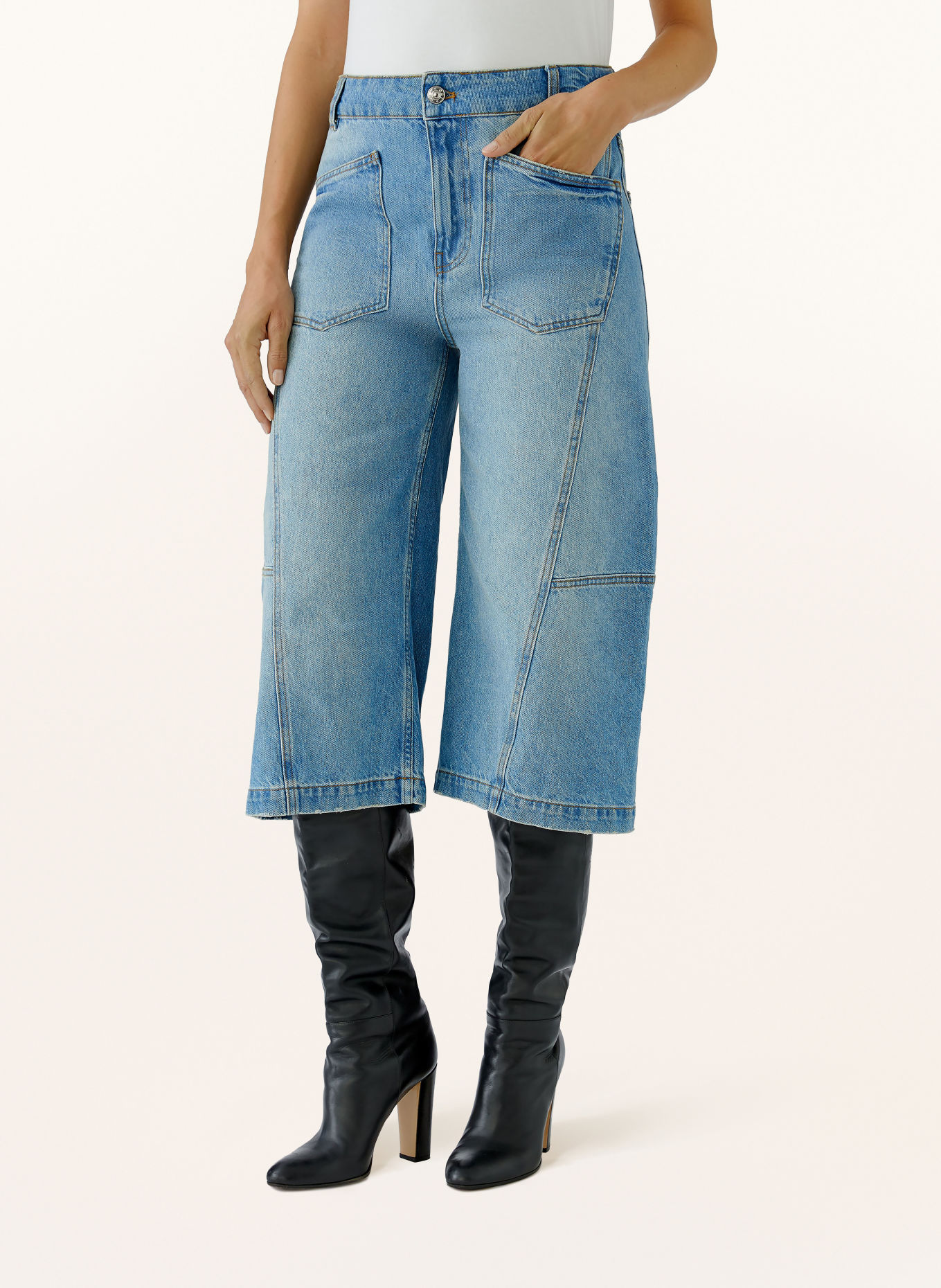 Oui Cropped Jeans: 5354 denim medium us