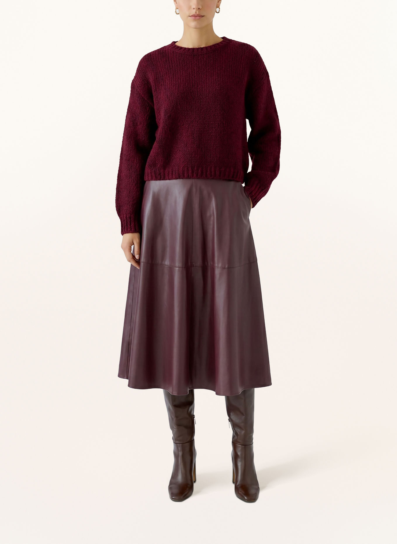 Oui Sweater: DARK RED
