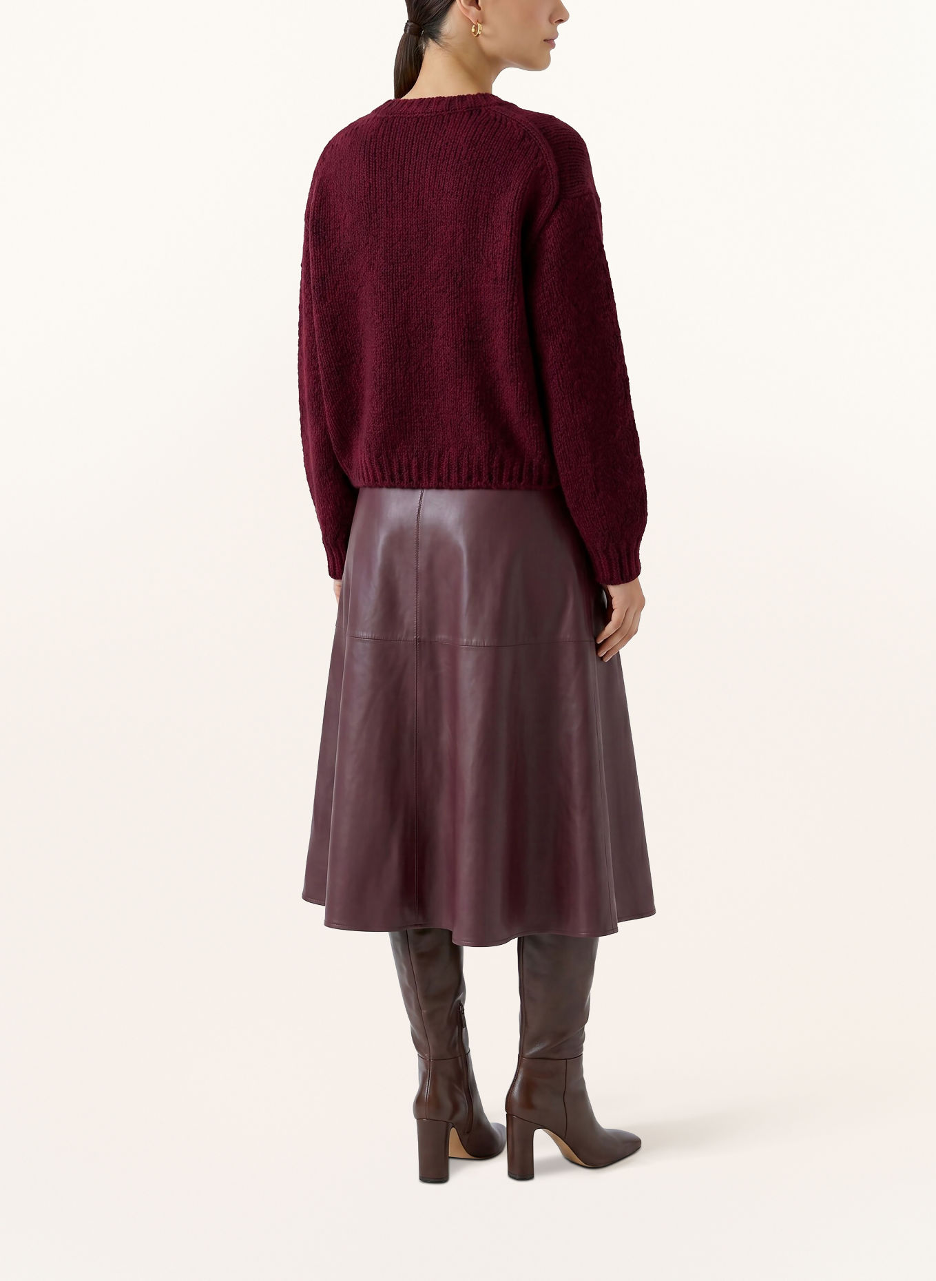 Oui Sweater: DARK RED