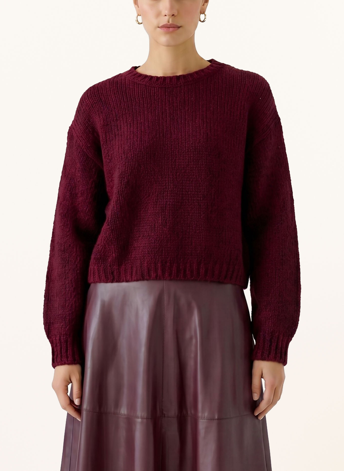 Oui Sweater: DARK RED