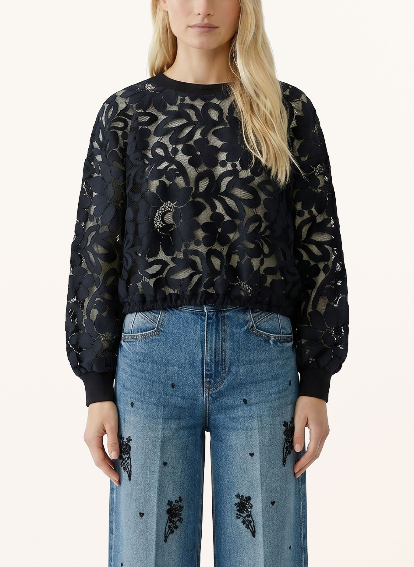 Oui Blouseshirt: ZWART