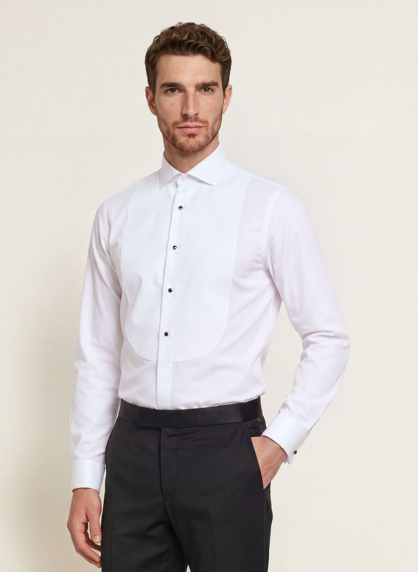 BOSS Koszula HANK Slim Fit: BIAŁY