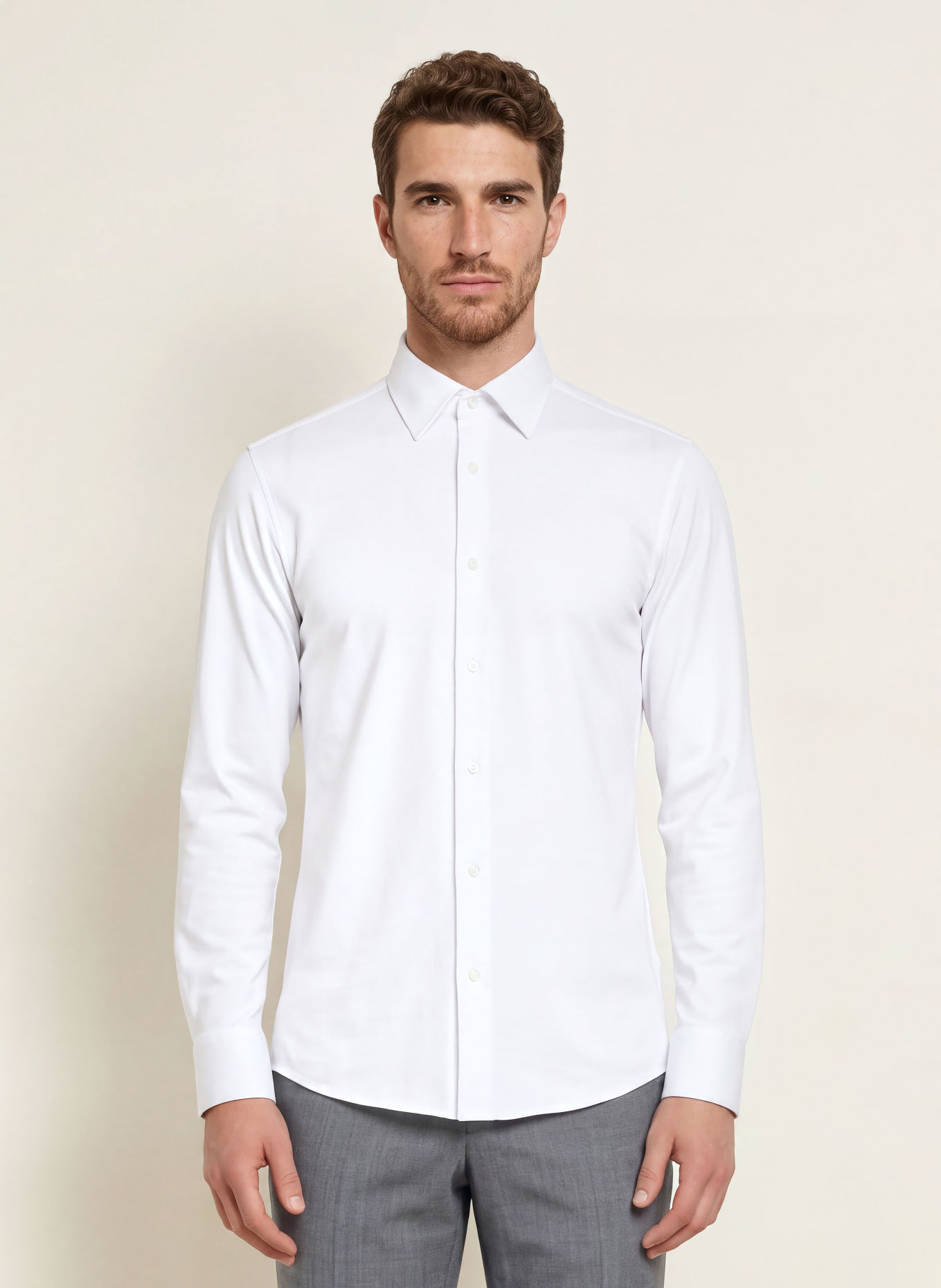 BOSS Koszula HANK Slim Fit: BIAŁY