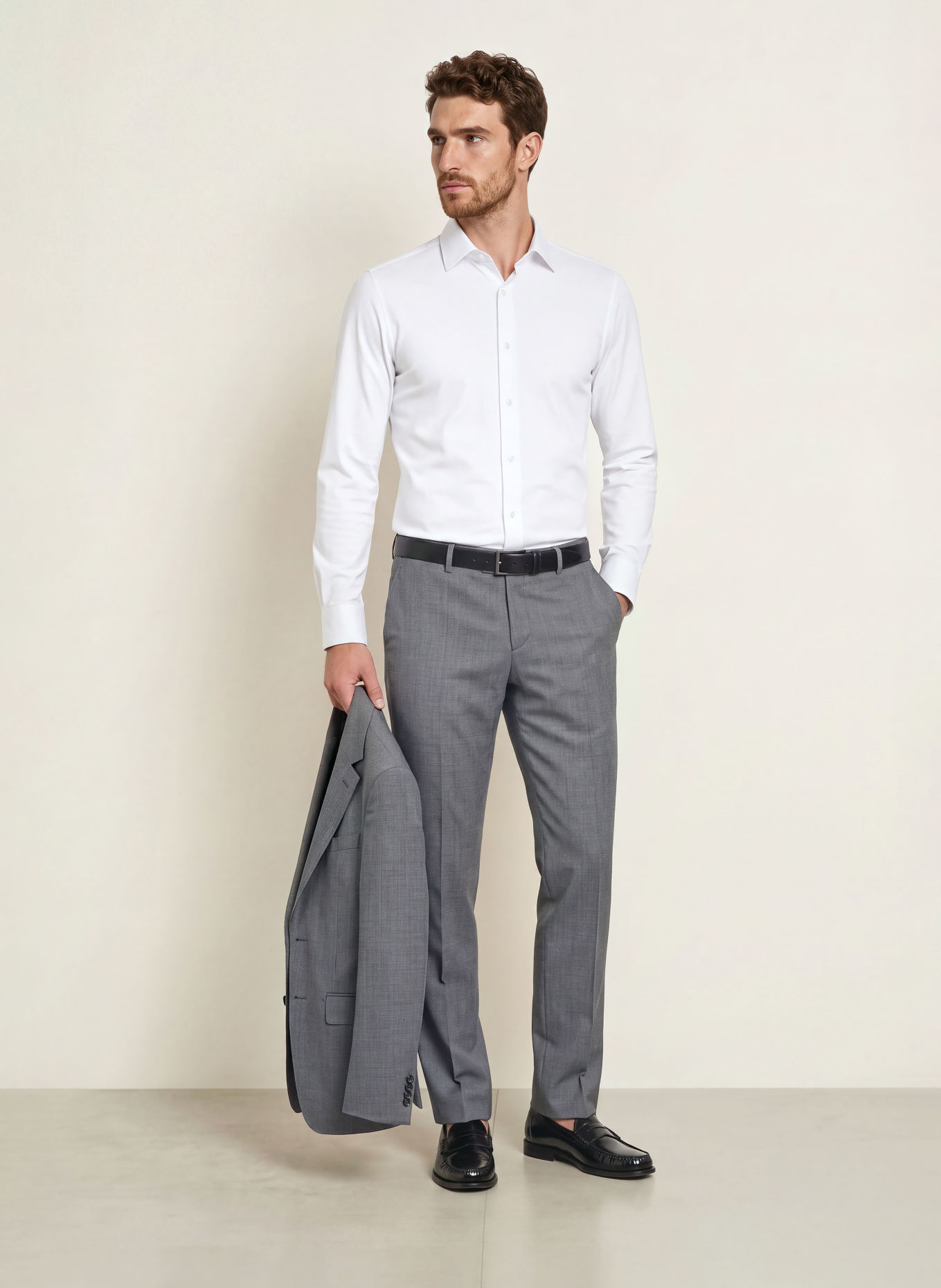 BOSS Koszula HANK Slim Fit: BIAŁY