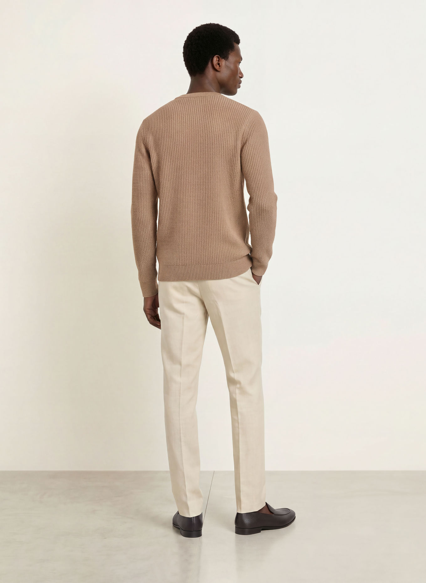 BOSS Trui FIOCCHETTO: TAUPE