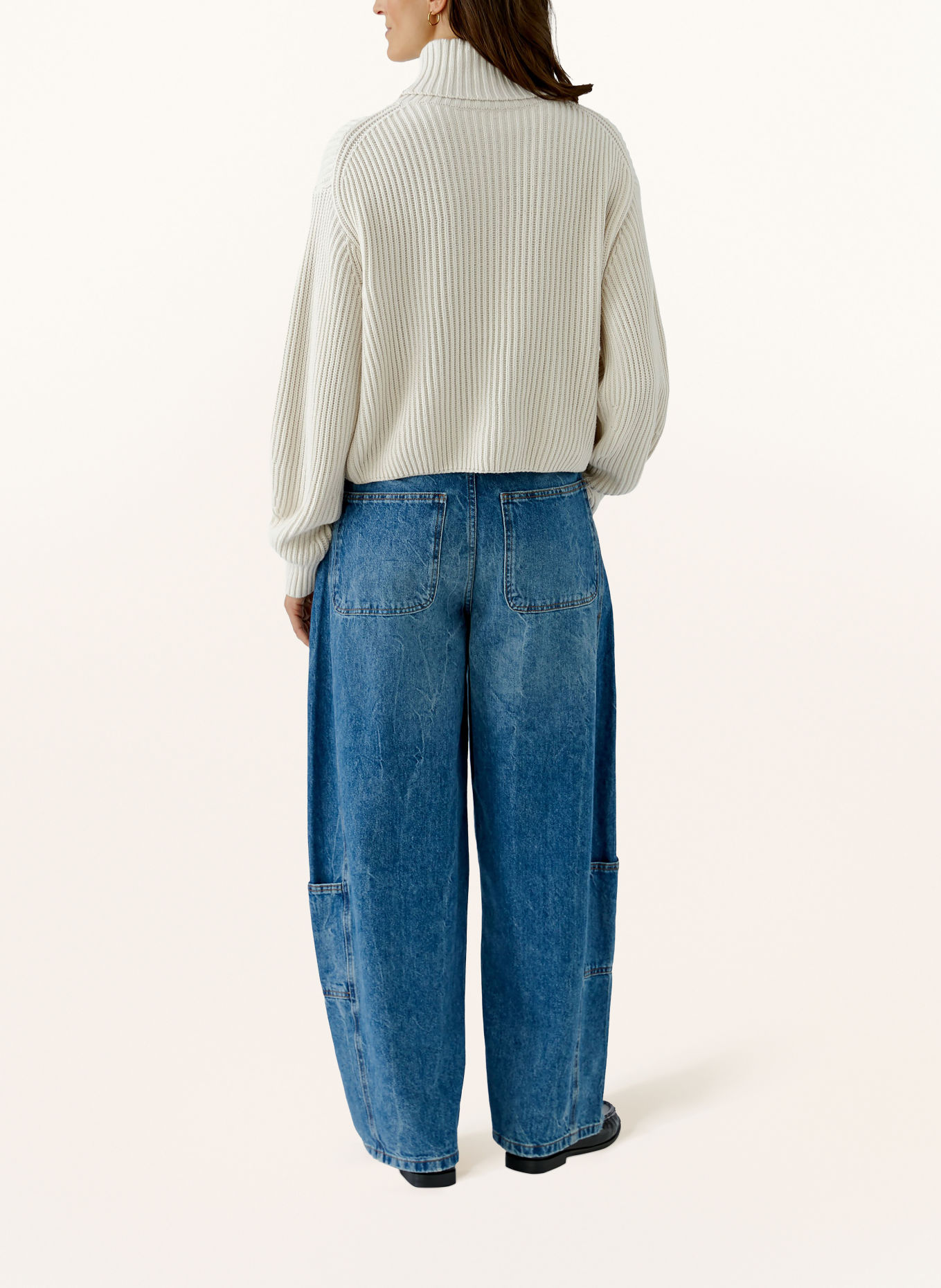 Oui Rollkragenpullover: CREME