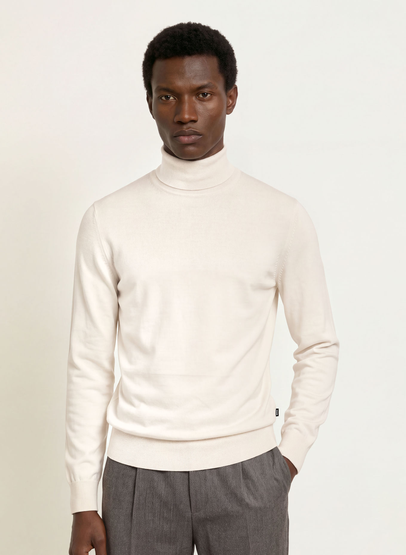 BOSS Rollkragenpullover MUSSO: CREME