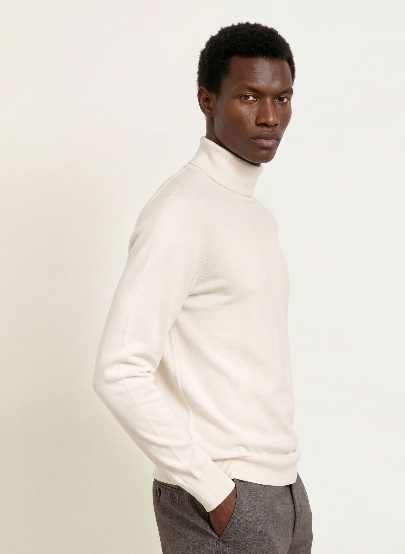 BOSS Rollkragenpullover MUSSO: CREME