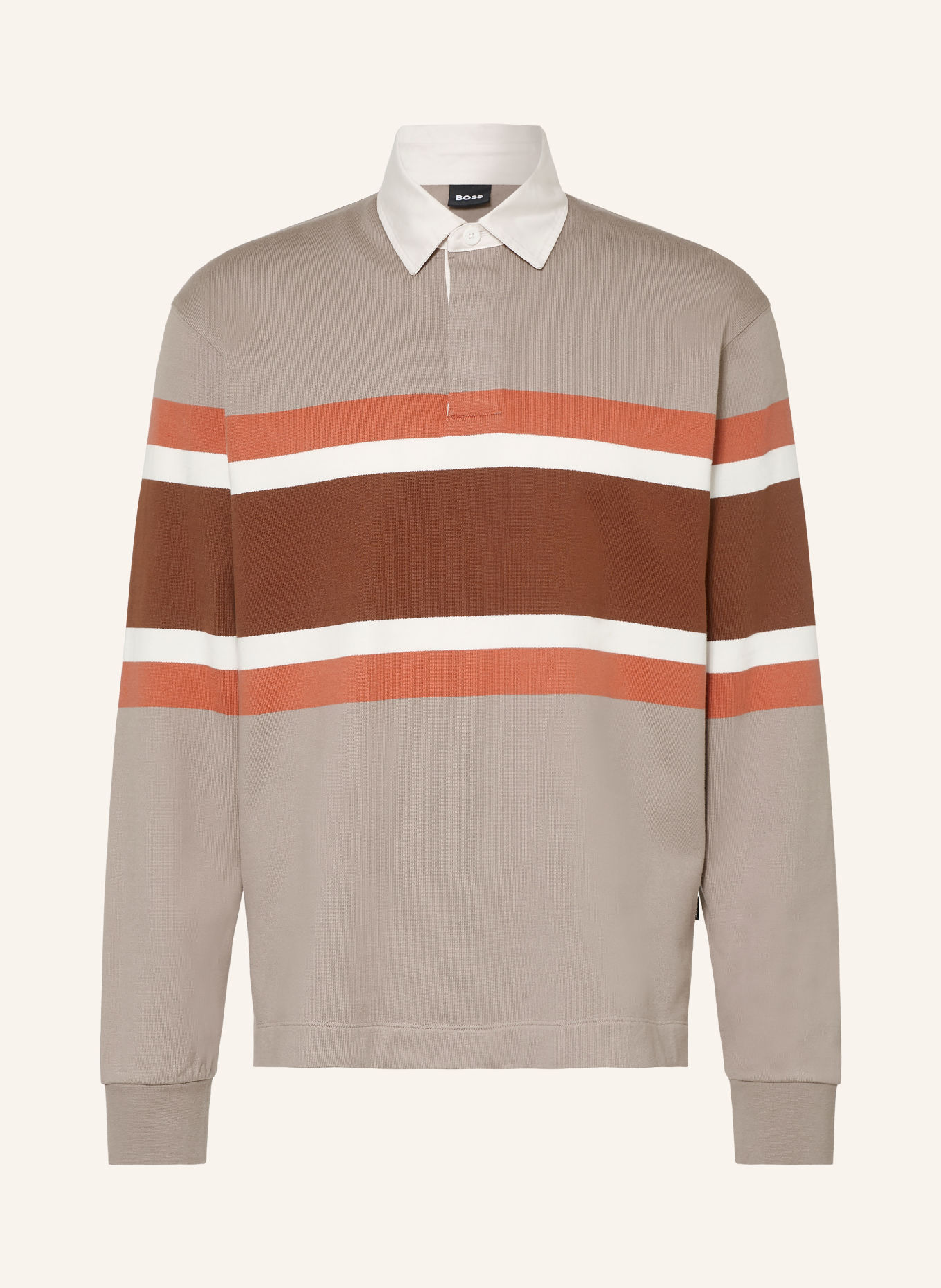 BOSS Sweat-Poloshirt SAARINEN: BRUIN / TAUPE / WIT