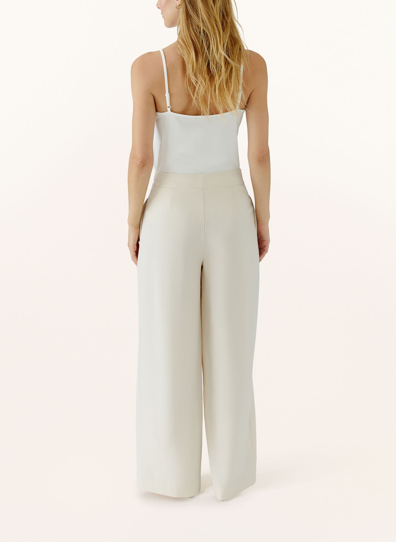 Oui Wide-leg trousers: CREAM