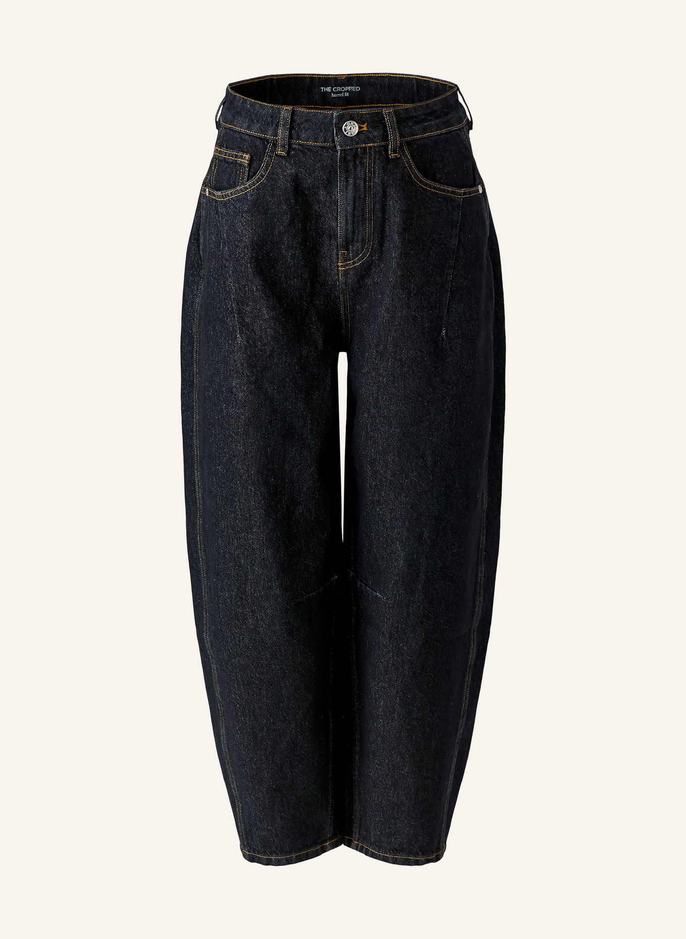 Oui Barrel-leg jeans: 9800 darkgrey denim