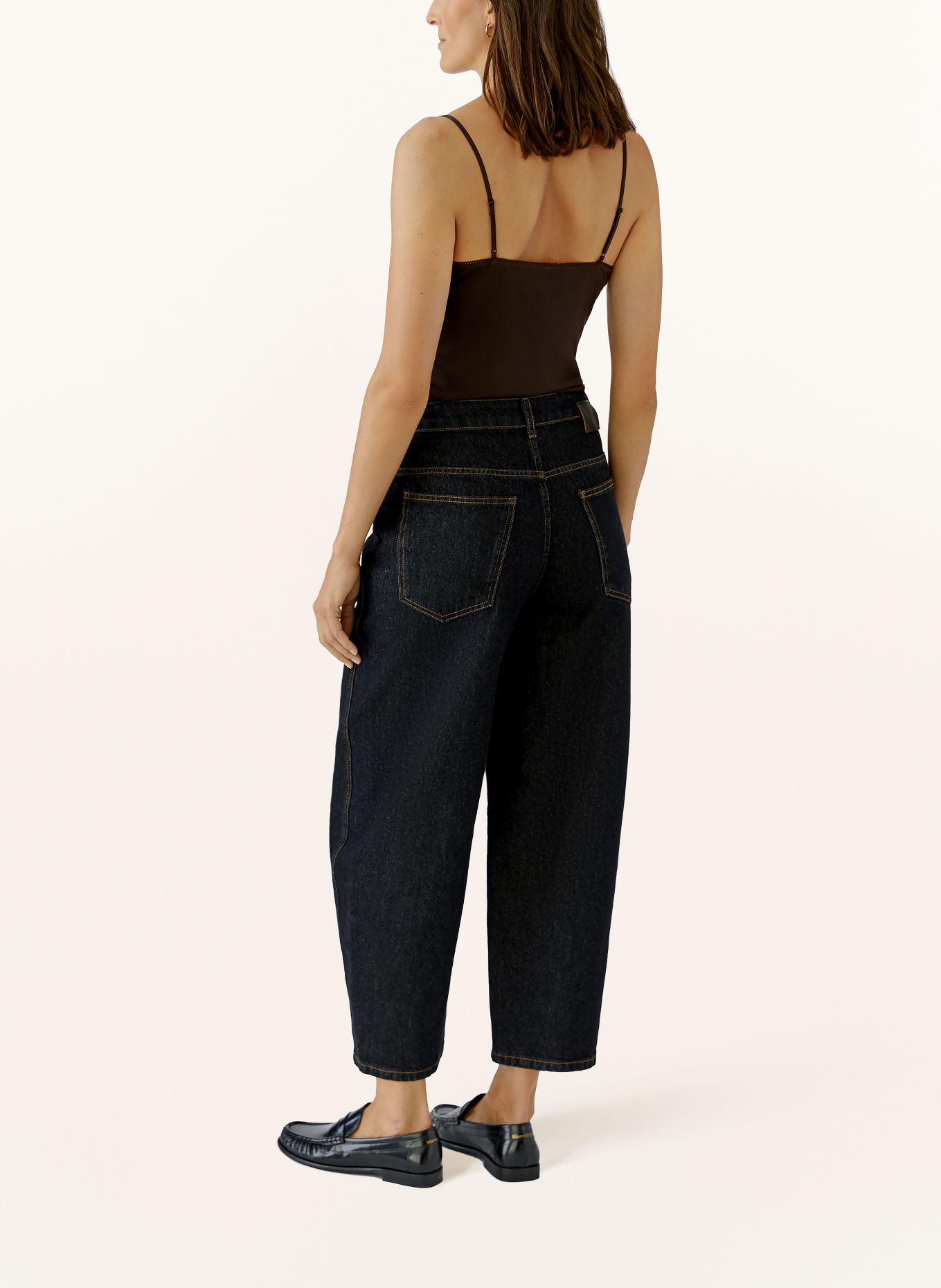 Oui Barrel-leg jeans: 9800 darkgrey denim