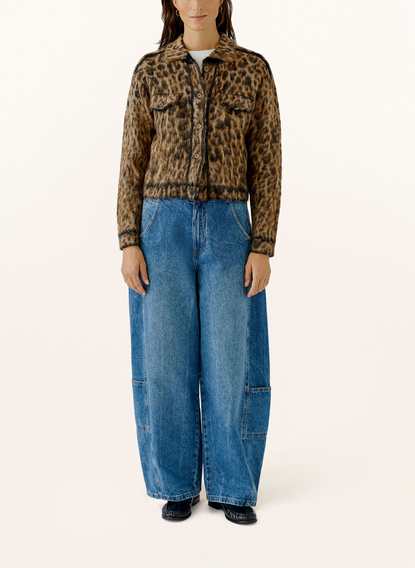 Oui Cardigan: CAMEL / LIGHT BROWN / DARK GRAY