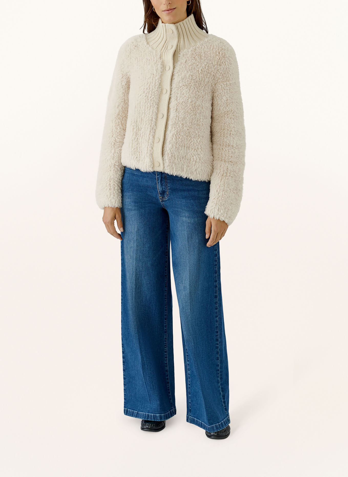 Oui Gilet en fausse fourrure: CRÈME