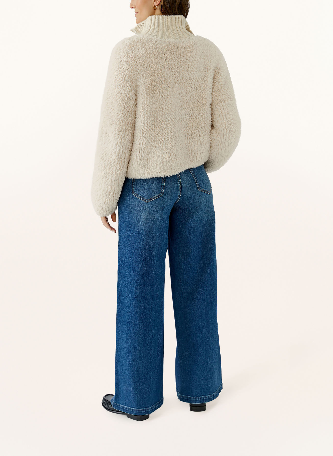 Oui Gilet en fausse fourrure: CRÈME