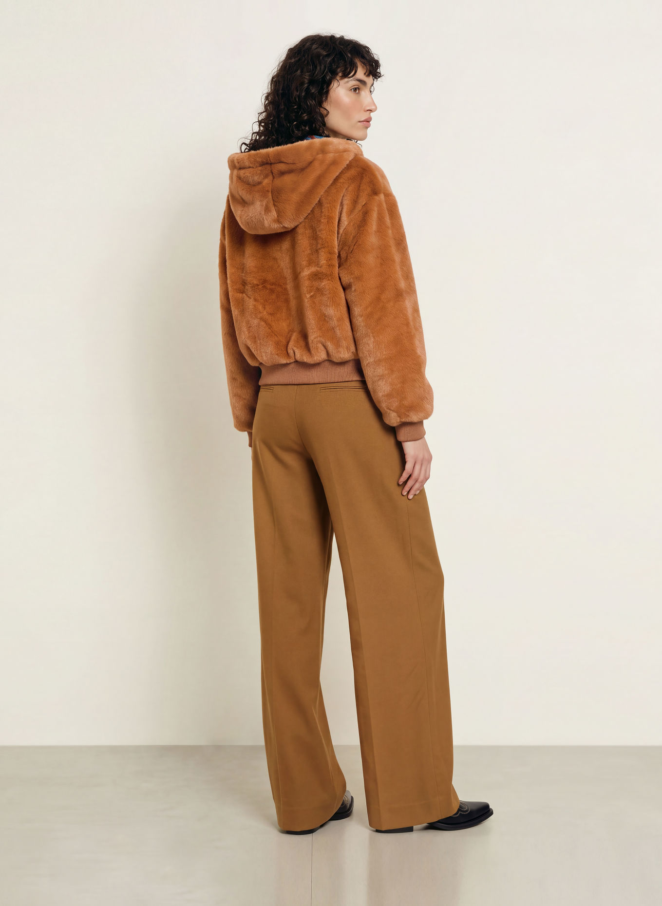ESSENTIEL ANTWERP Pantalon palazzo COLLECTION: COGNAC