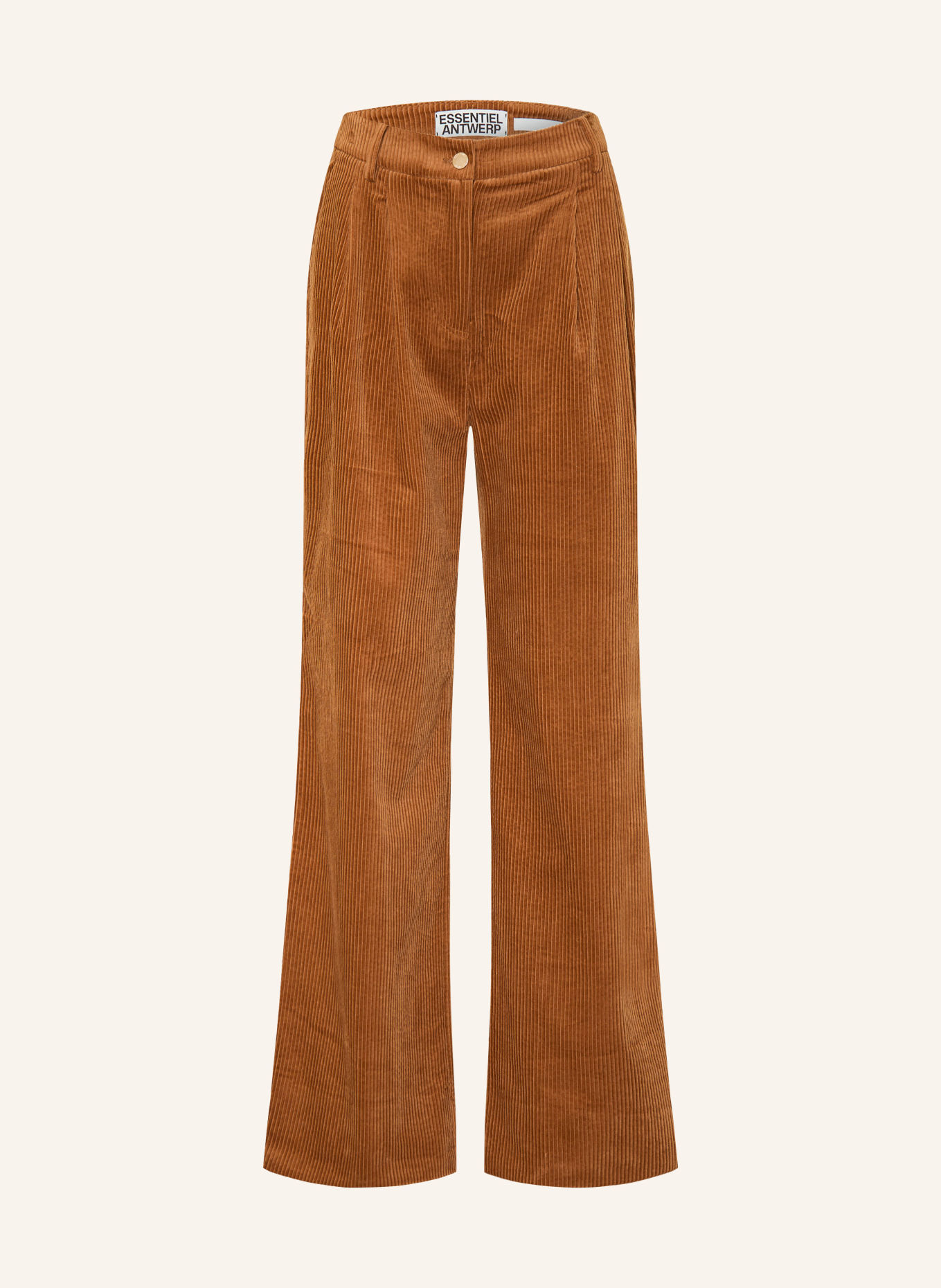 ESSENTIEL ANTWERP Pantalon en velours côtelé KAMP: MARRON