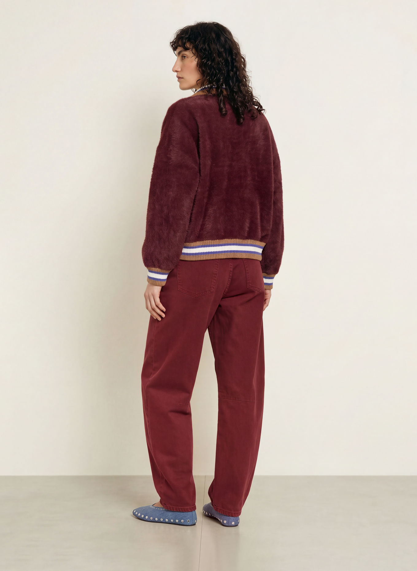 ESSENTIEL ANTWERP Barrel-leg jeans KOKOS: WN10 Wine Not