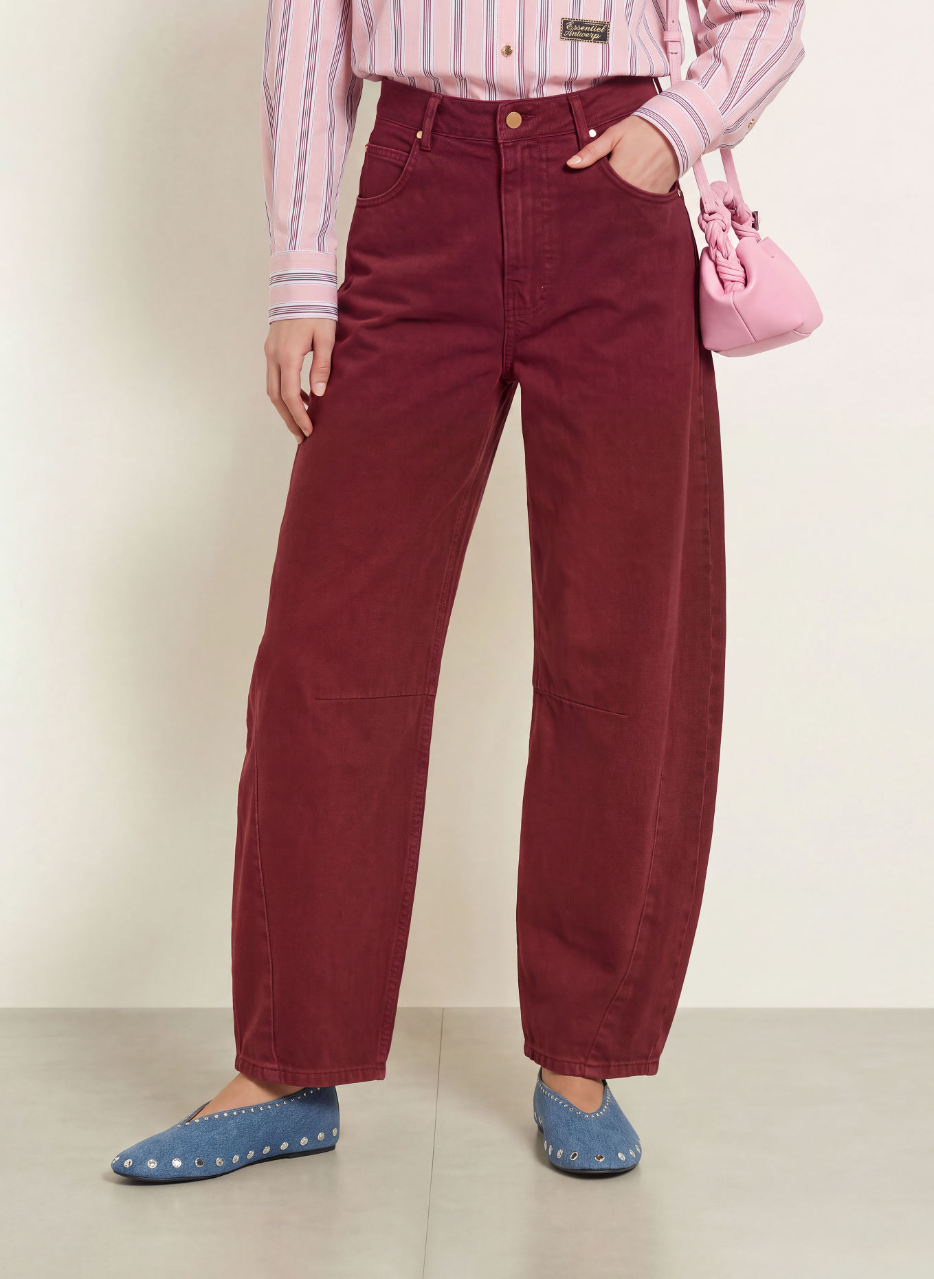 ESSENTIEL ANTWERP Barrel-leg jeans KOKOS: WN10 Wine Not