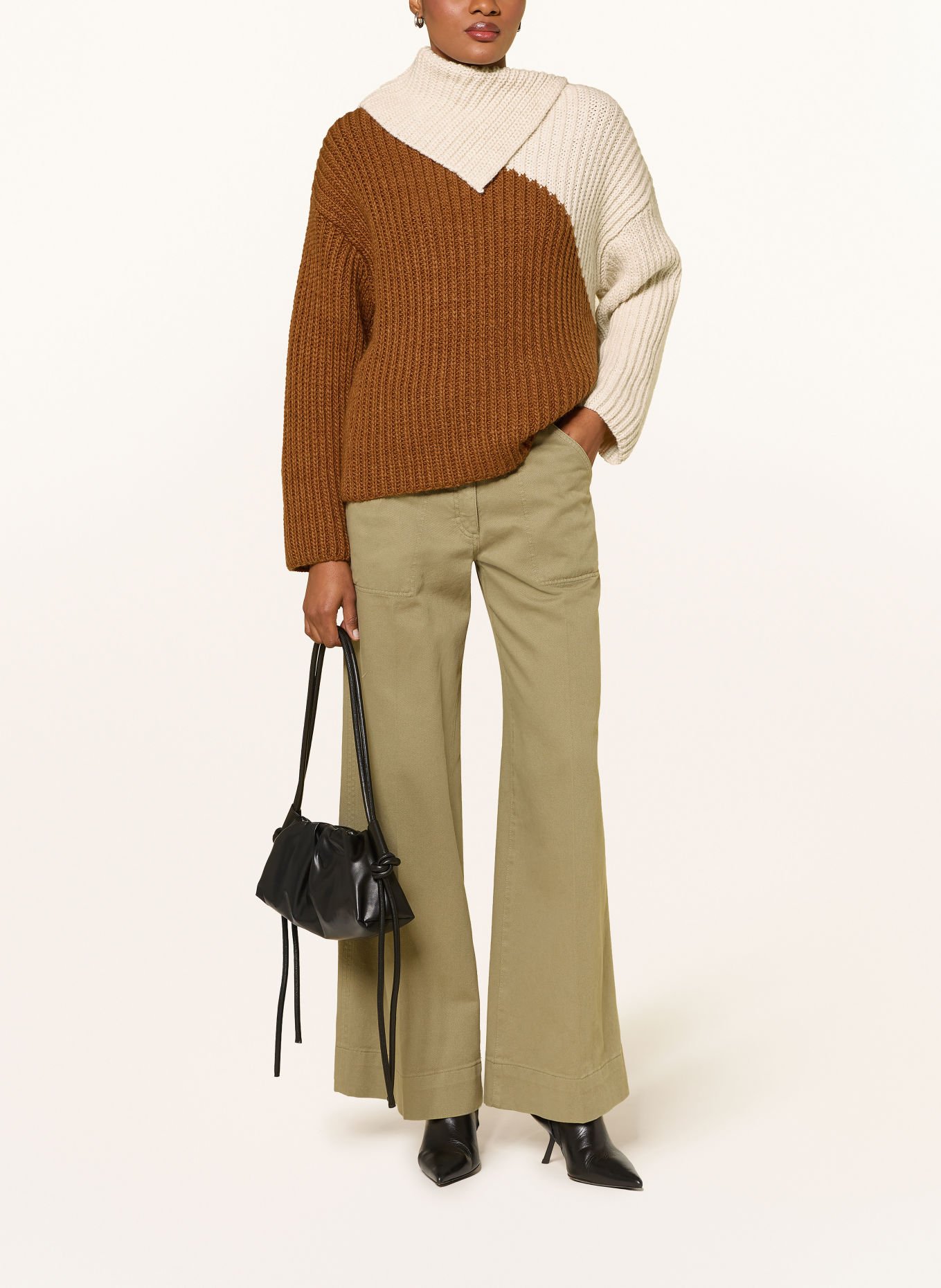 ESSENTIEL ANTWERP Pullover KOLORAMA: BRAUN / CREME
