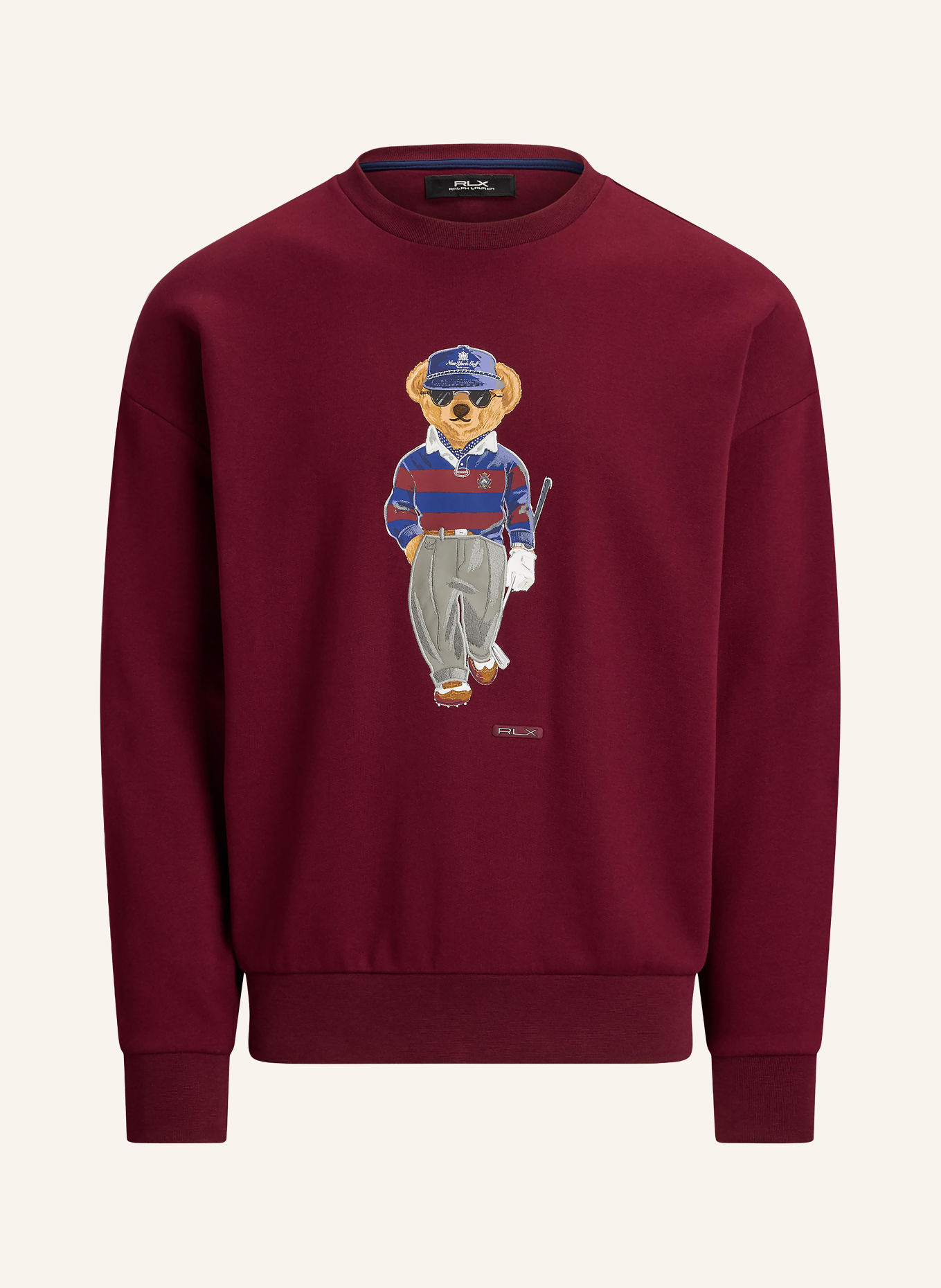RLX RALPH LAUREN Bluza: CIEMNOCZERWONY / BRĄZOWY / GRANATOWY